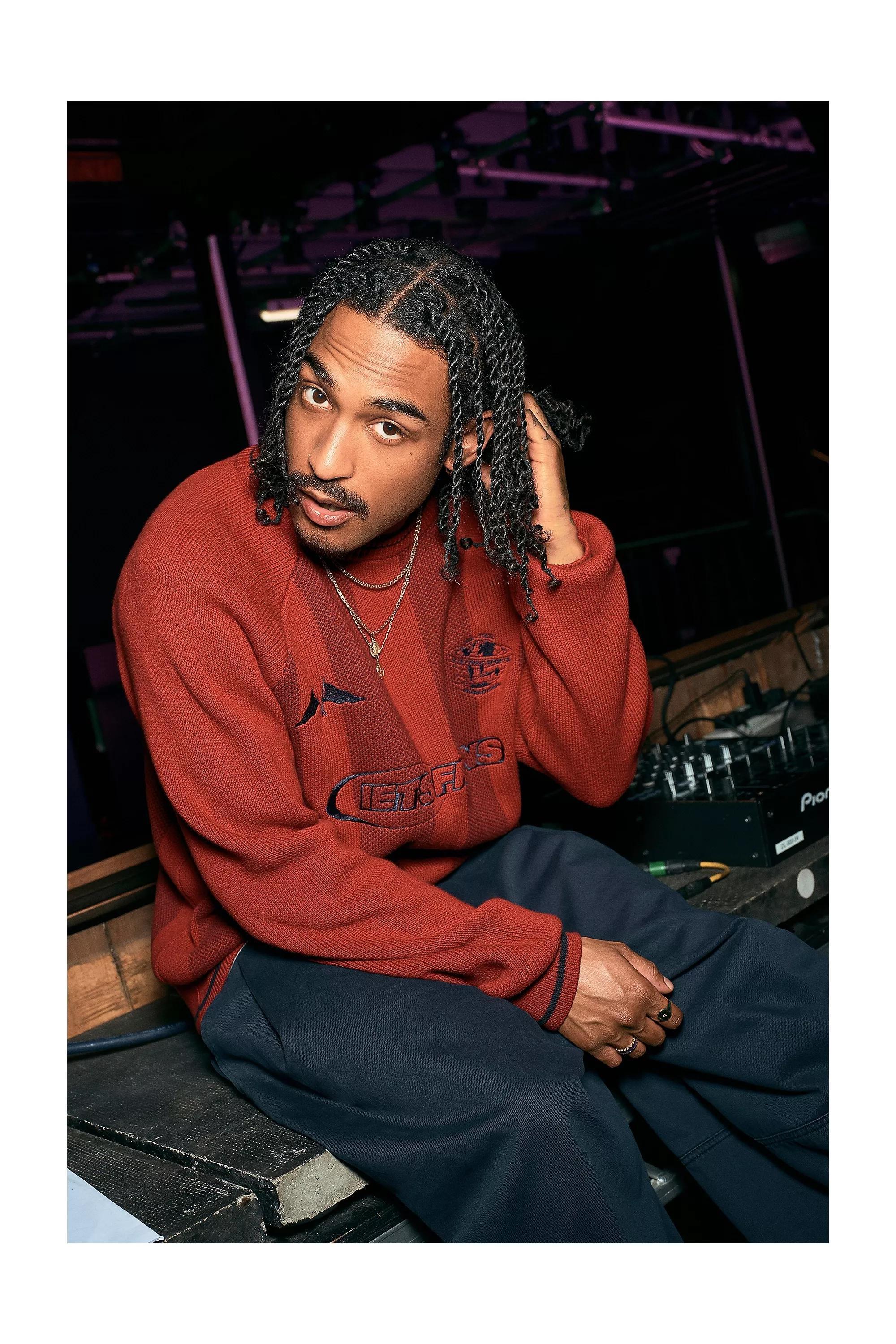 RED iets frans... Red Vertical Stripe Knit Jumper, RED, large image number 0