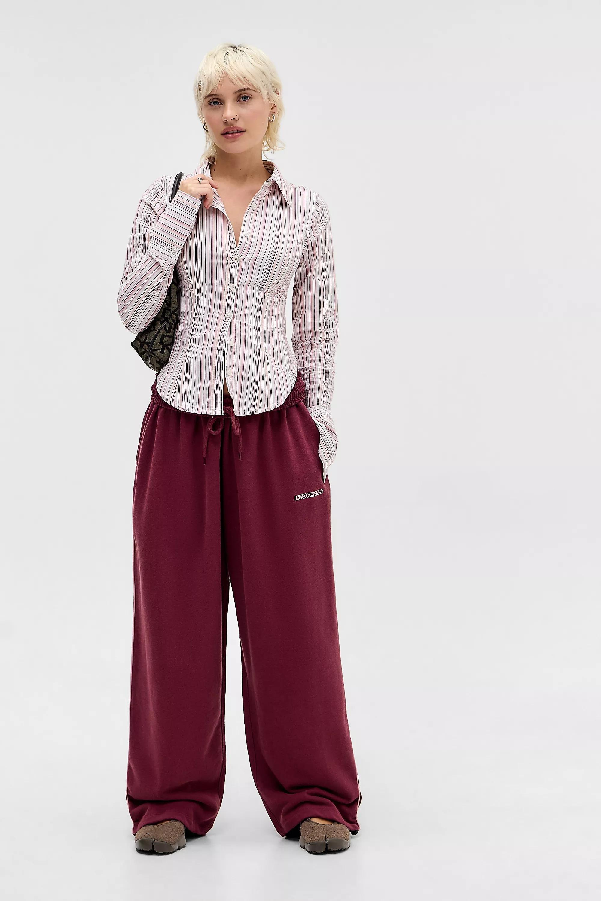 Burgundy Iets Frans... Harri Baggy Joggers, A301_0259, large image number 9