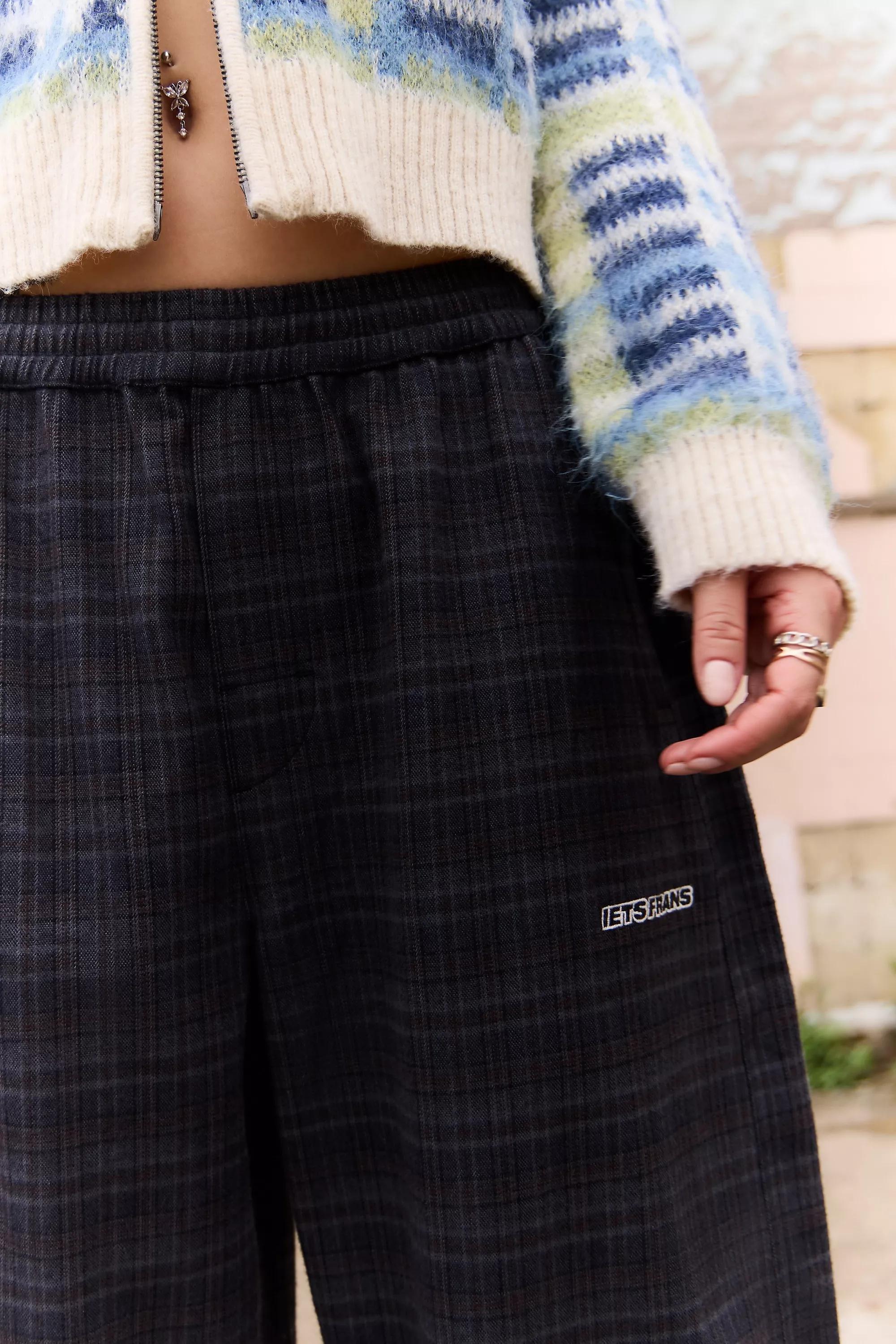 BLUE iets frans... Harri Check Brushed Joggers, A301_0430, large image number 2