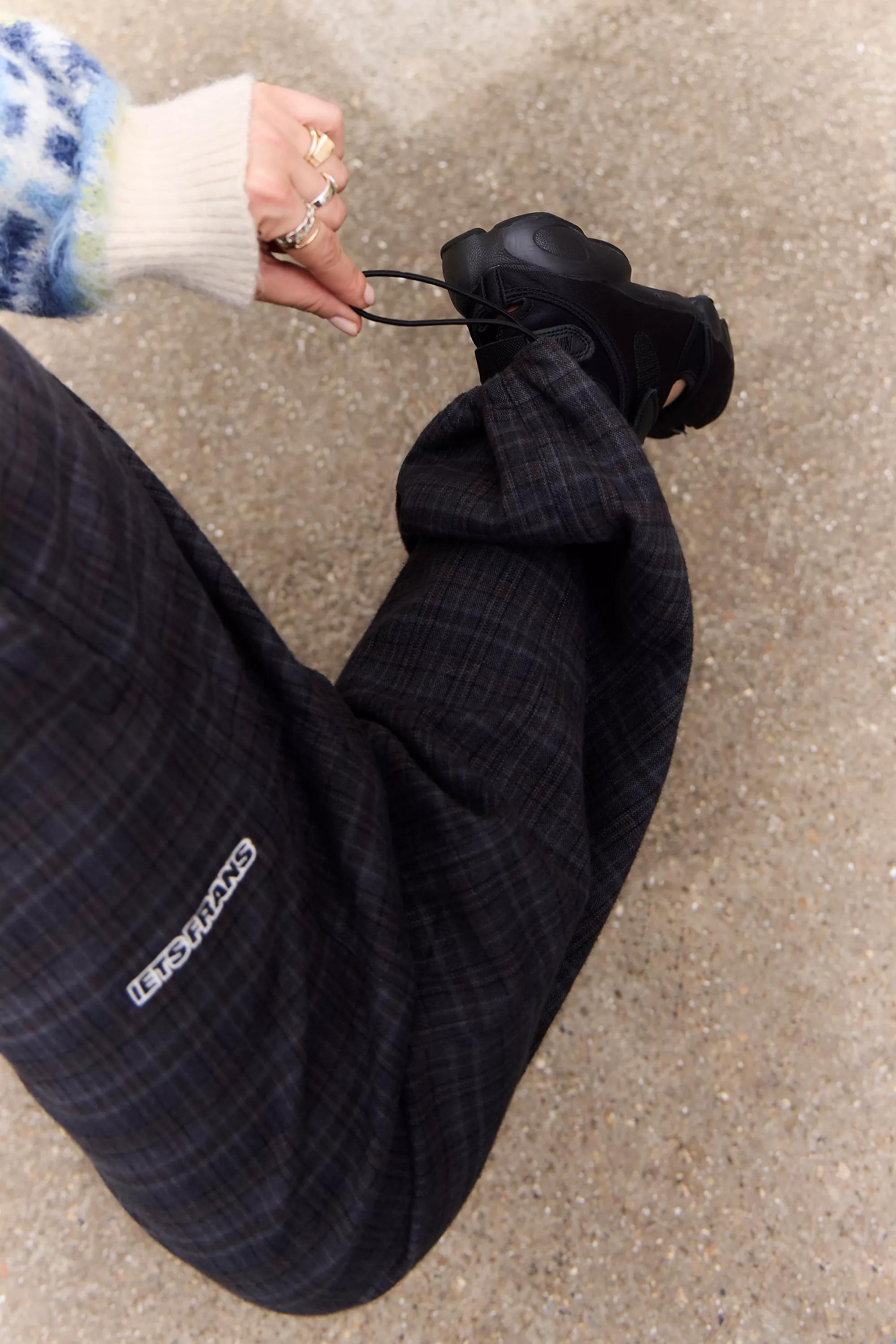 BLUE iets frans... Harri Check Brushed Joggers, A301_0430, large image number 4