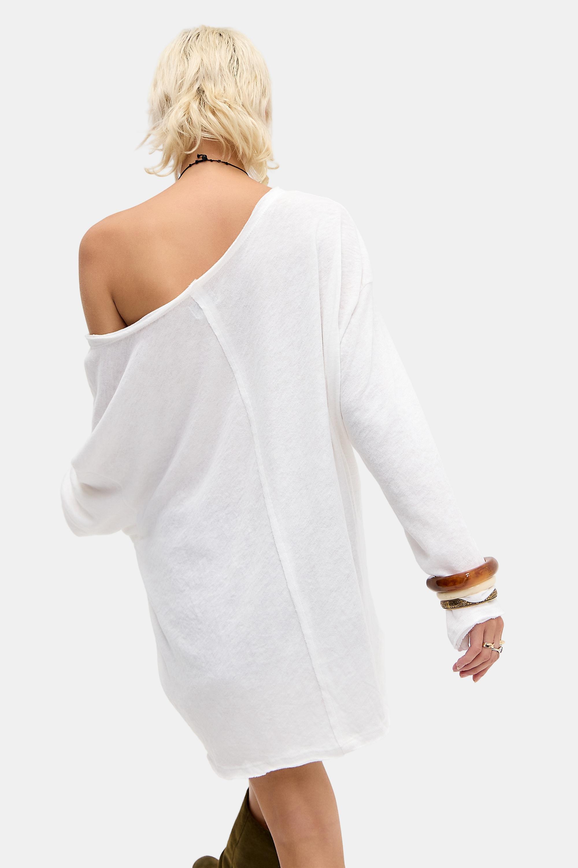 White Bdg Kurt Off-Shoulder T-Shirt, WHT, large image number 3