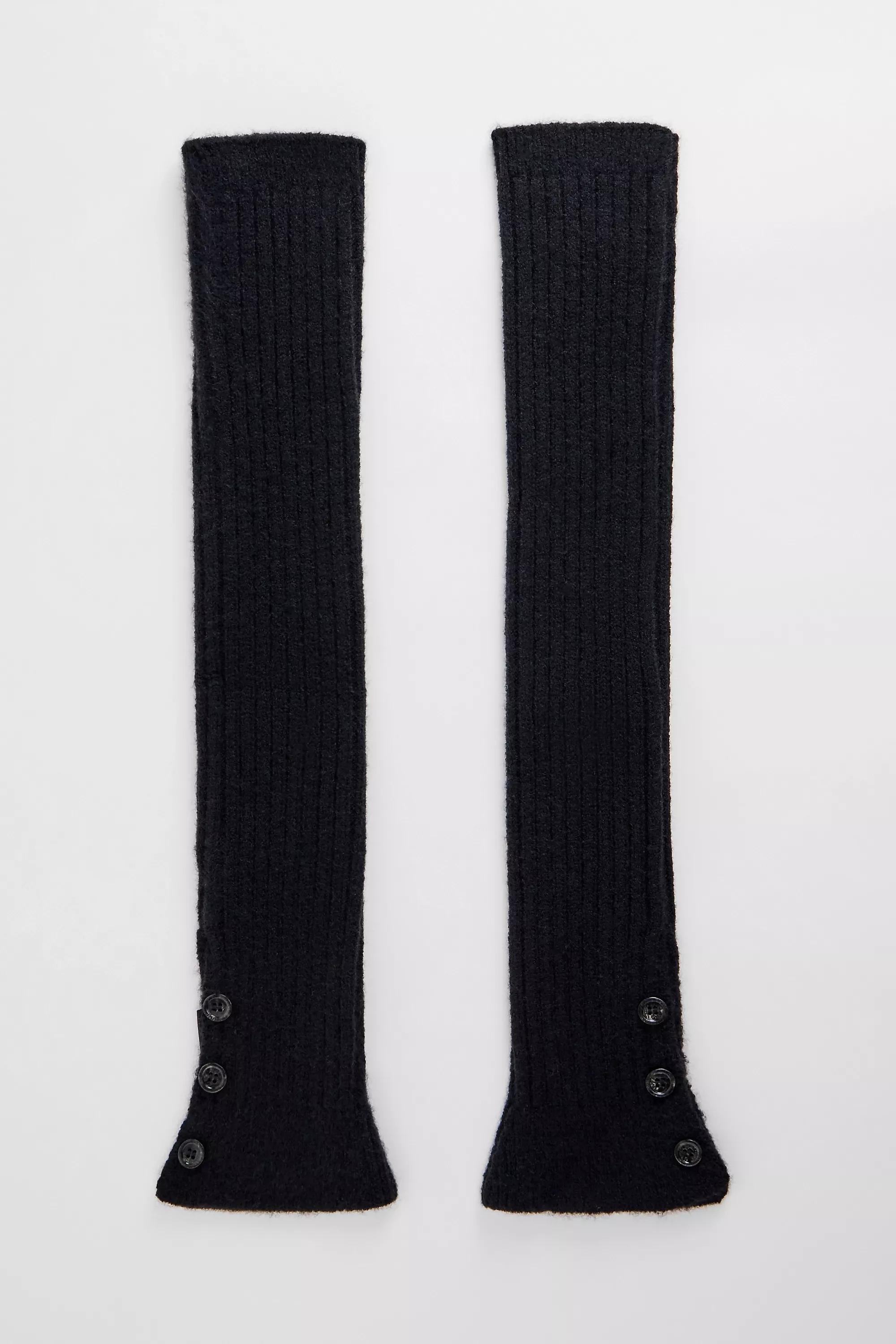 Black Out From Under Inez Button Leg Warmers, BLK, large image number 2