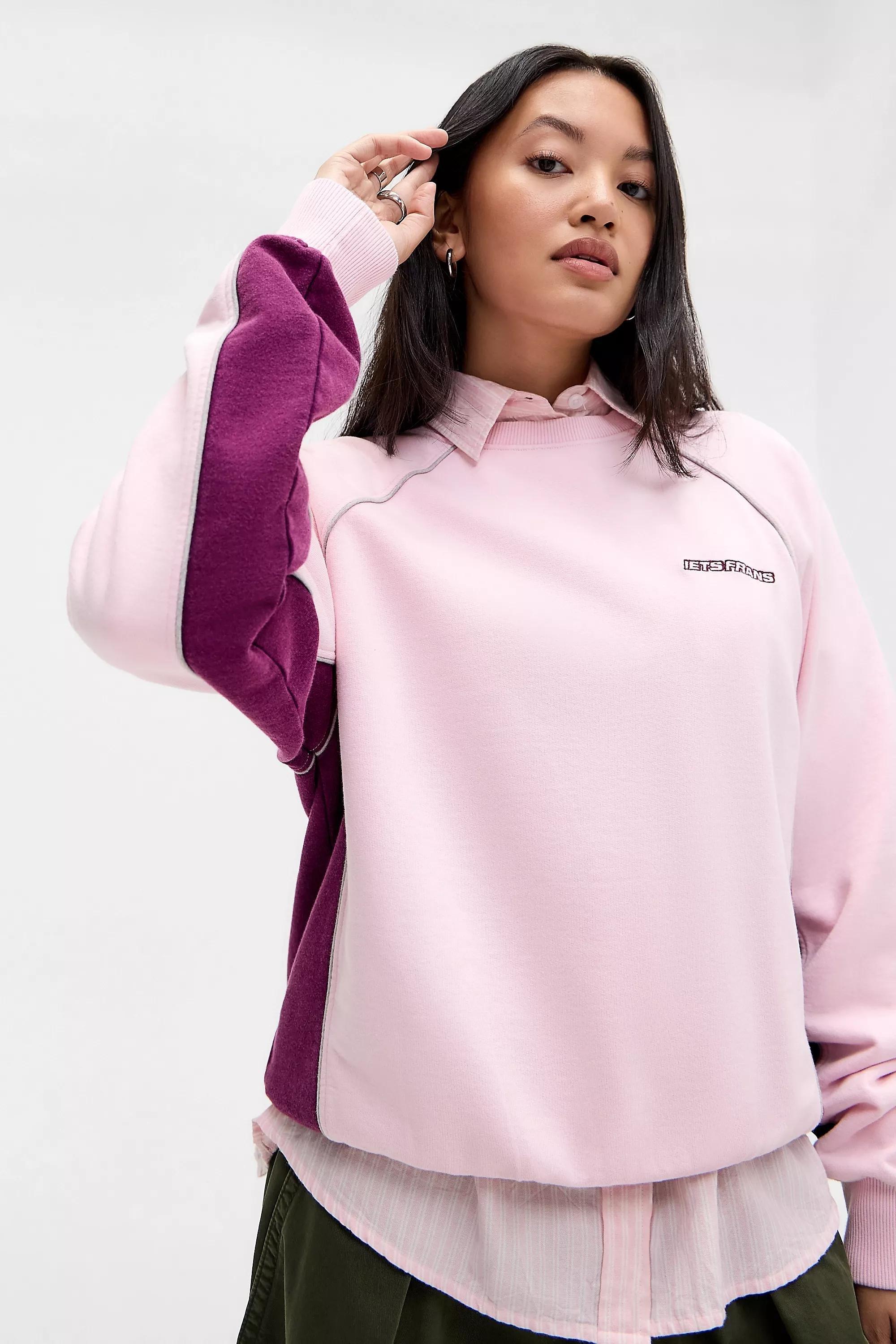 Pink iets frans... Harri Panelled Sweatshirt, PINK, large image number 0