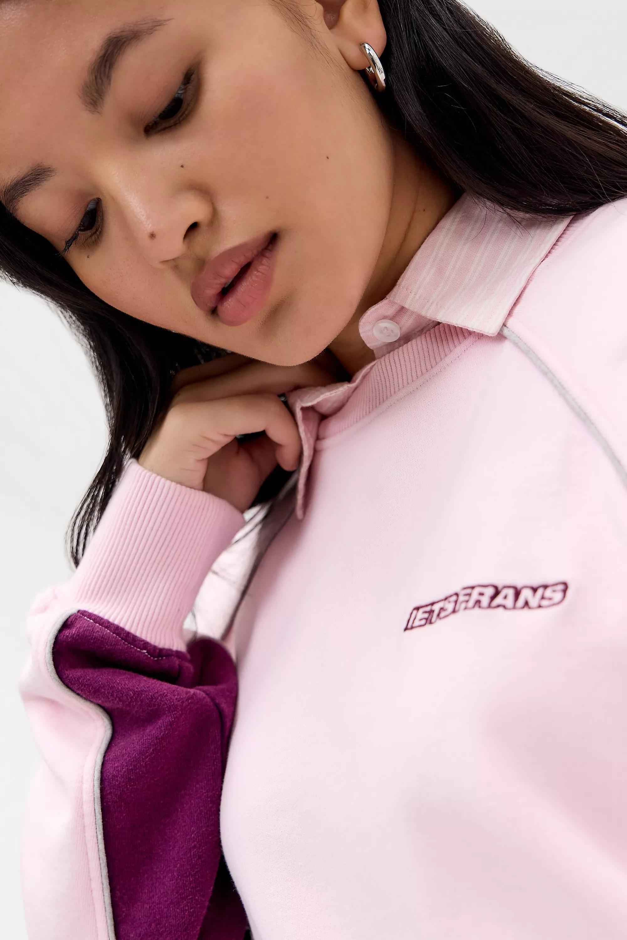 Pink iets frans... Harri Panelled Sweatshirt, PINK, large image number 2