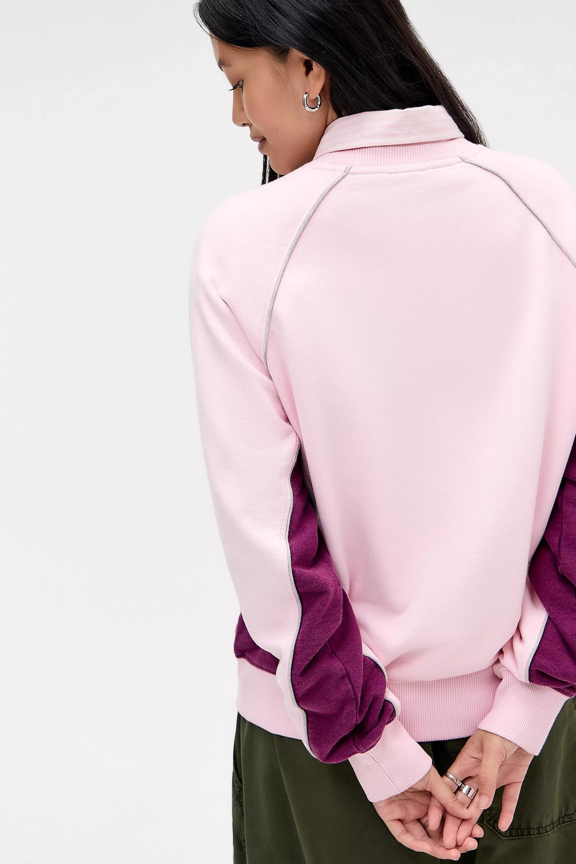 Pink iets frans... Harri Panelled Sweatshirt, PINK, large image number 3