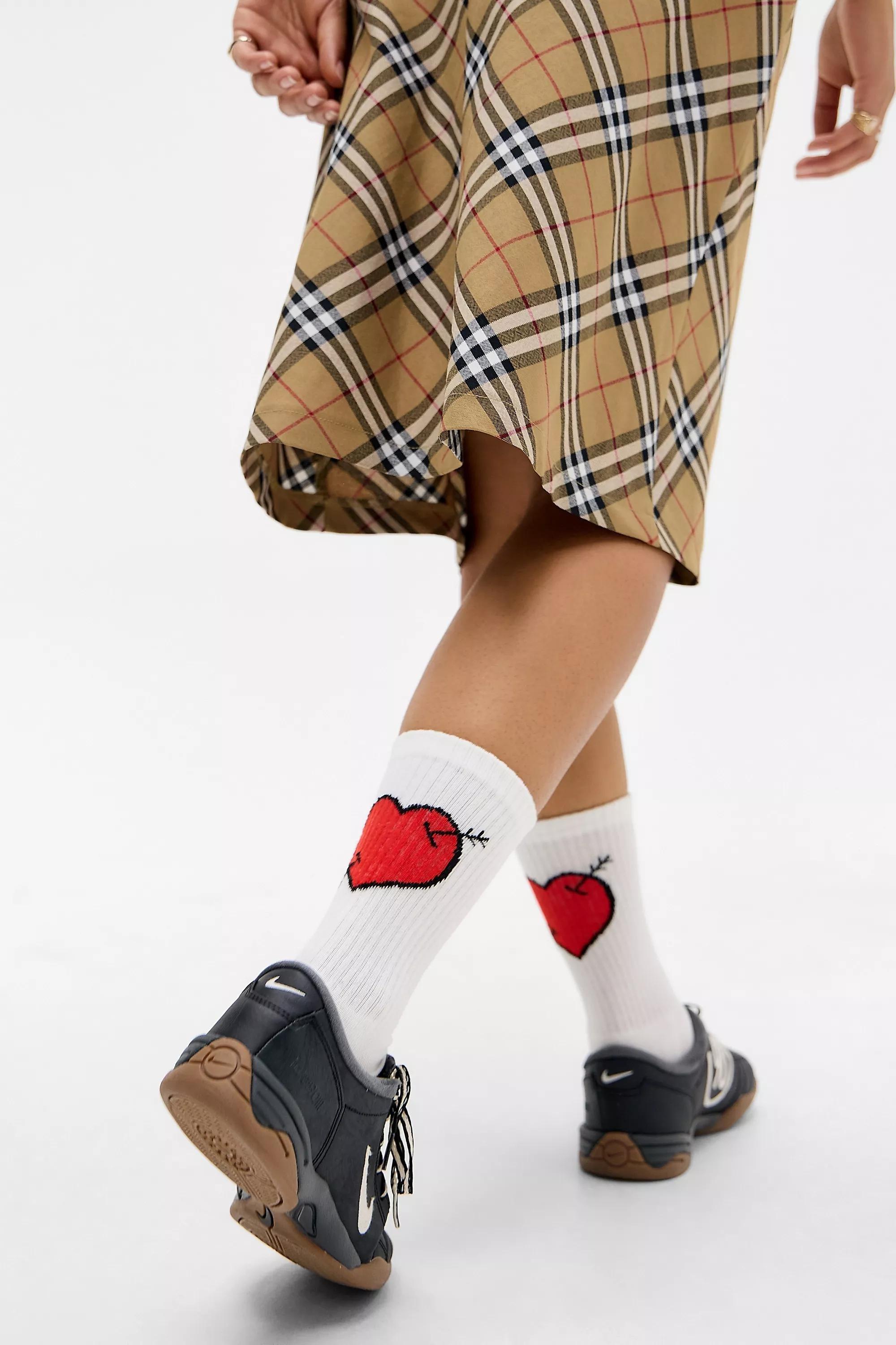 White Out From Under Cupids Heart Socks, WHT, large image number 0