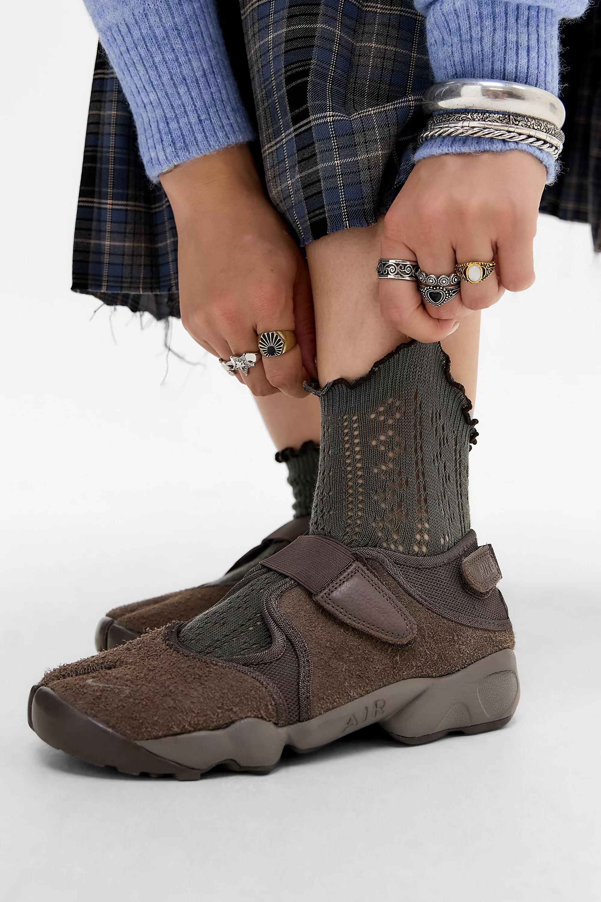 Khaki Out From Under Tipped Contrast Edge Socks, KHAKI, large image number 0