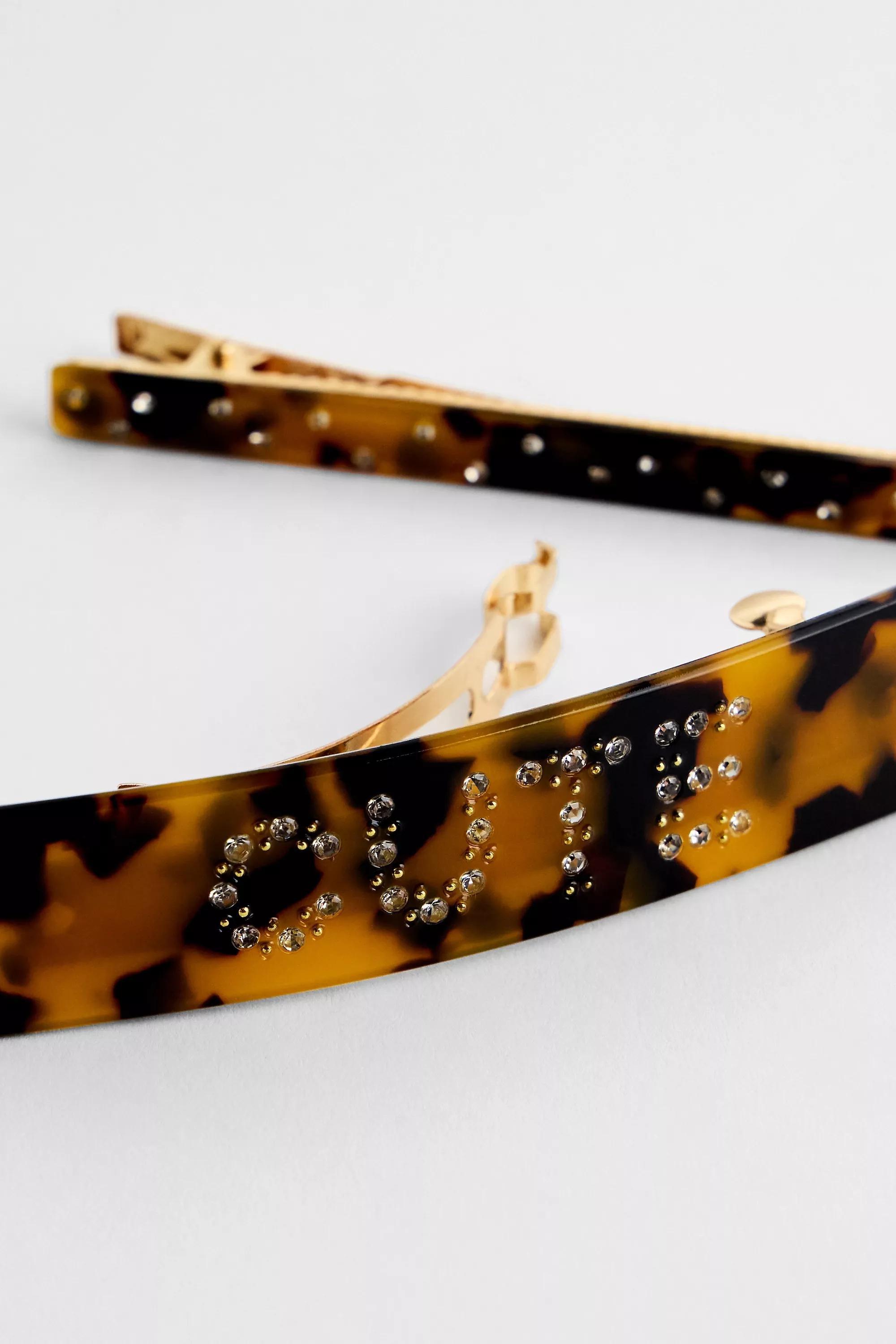 Brown Uo Diamant Cute Hair Clips, BRN, large image number 1