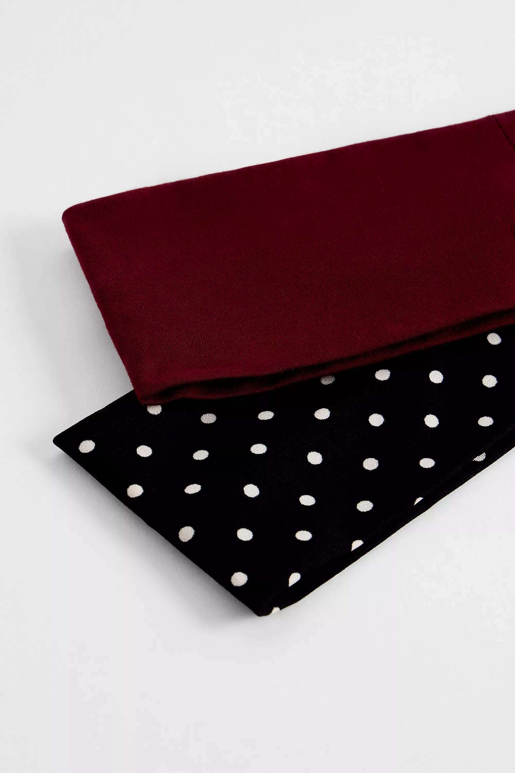 Uo Spotted Headband, Set Of 2, BLK, large image number 2