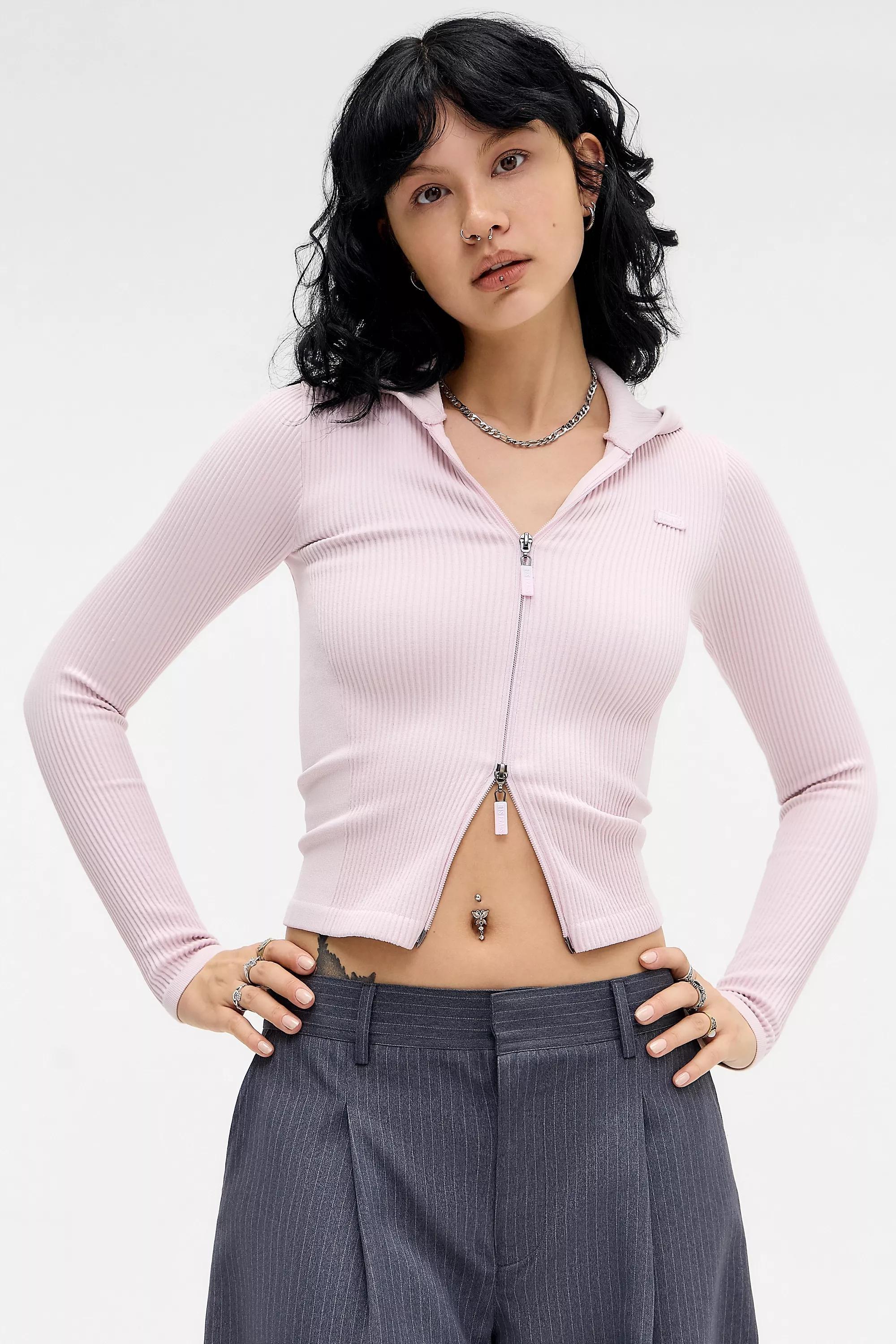 PINK iets frans... Cayson Seamless Track Top, PINK, large image number 0