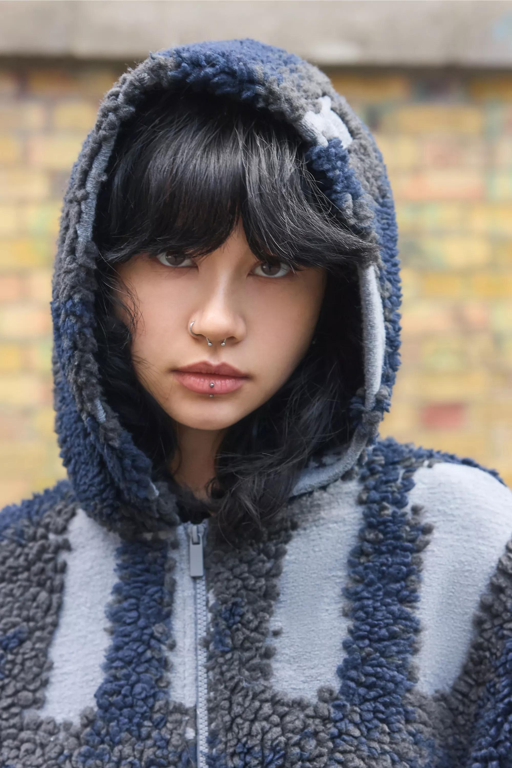 Navy iets frans... Textured Logo Hoodie, GR MOTIF, large image number 1