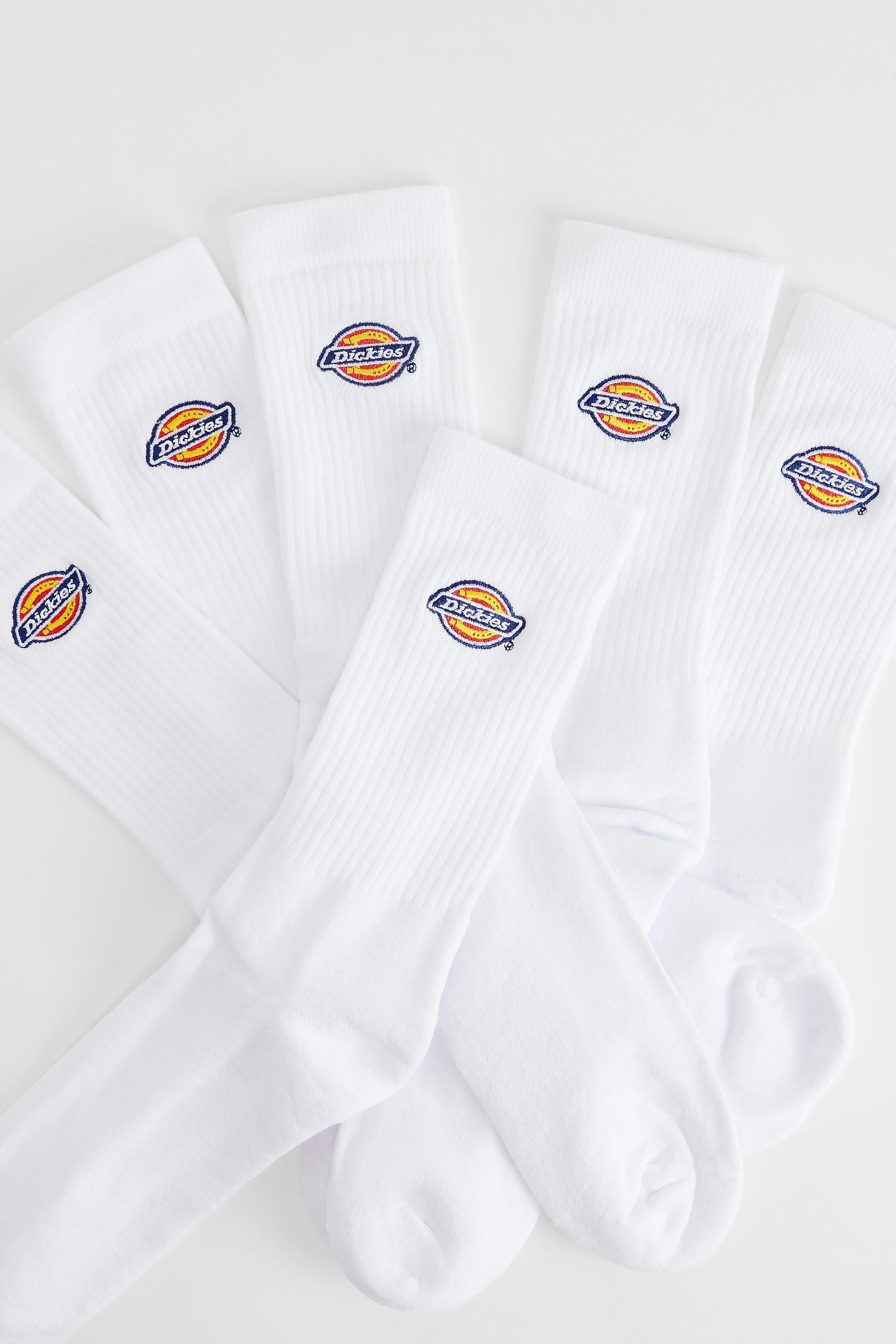 White Dickies White Valley Grove Socks 3-Pack, WHT, medium