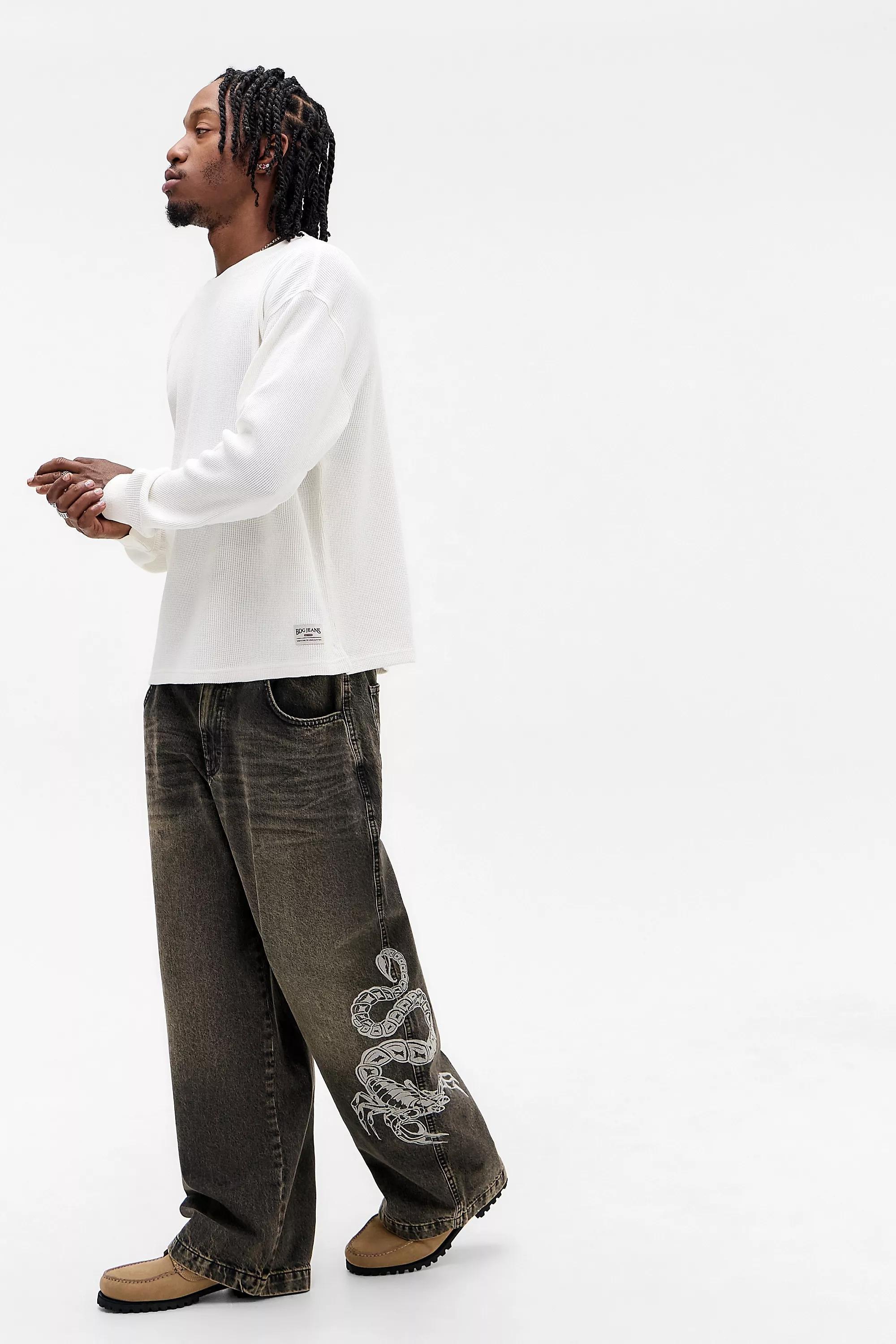 White Bdg Plain Long Sleeve Waffle Top, CREME, large image number 2