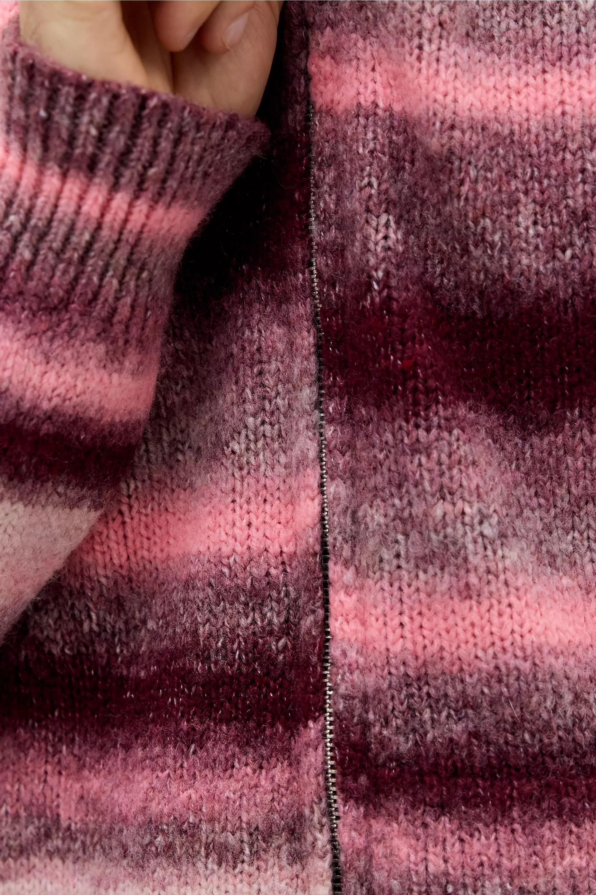 Pink Ayker Ombre Icon Knit Hoodie, PINK, large image number 4