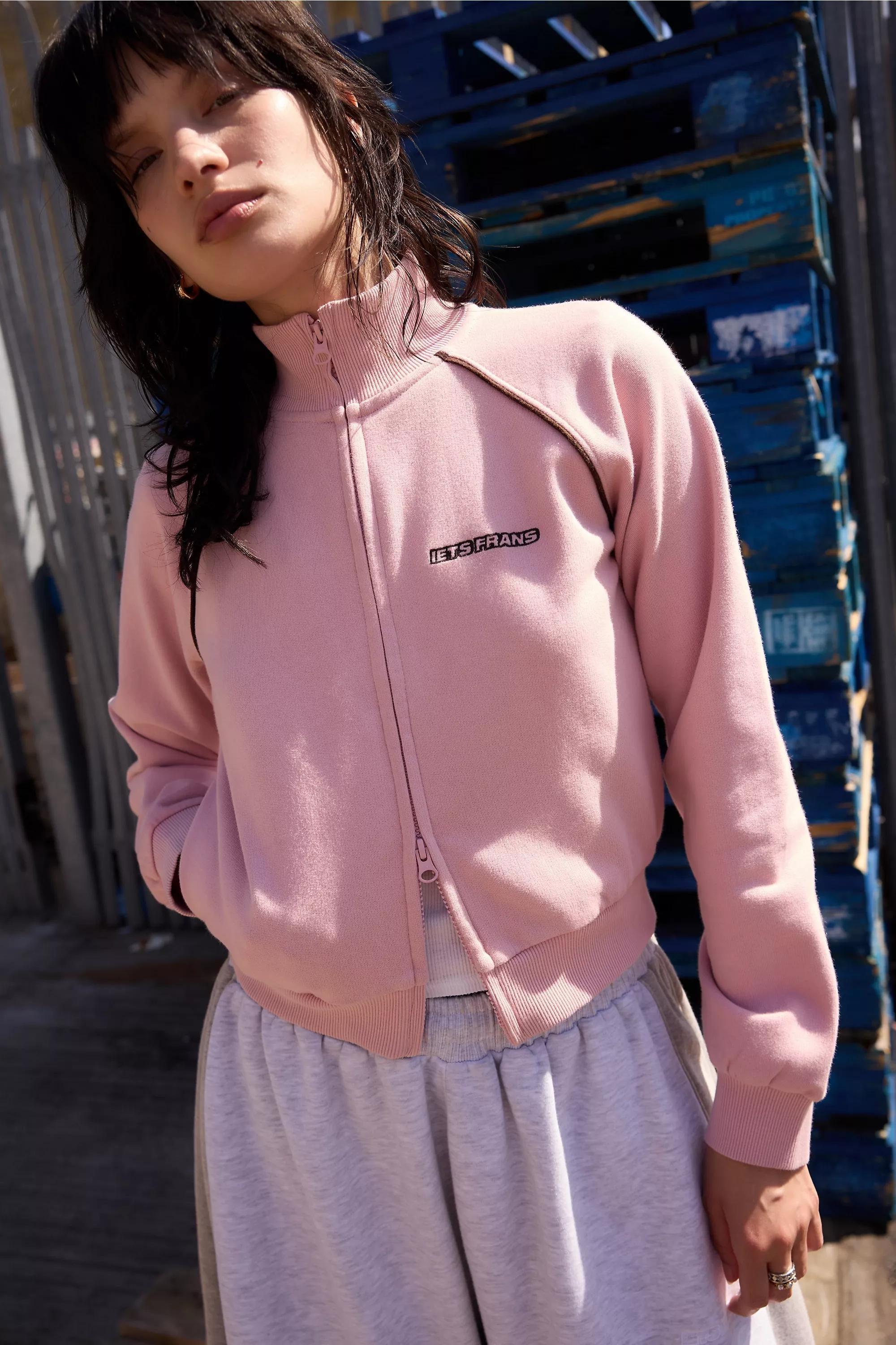 Pink iets frans... Ally Shrunken Track Top, M PNK, large image number 0