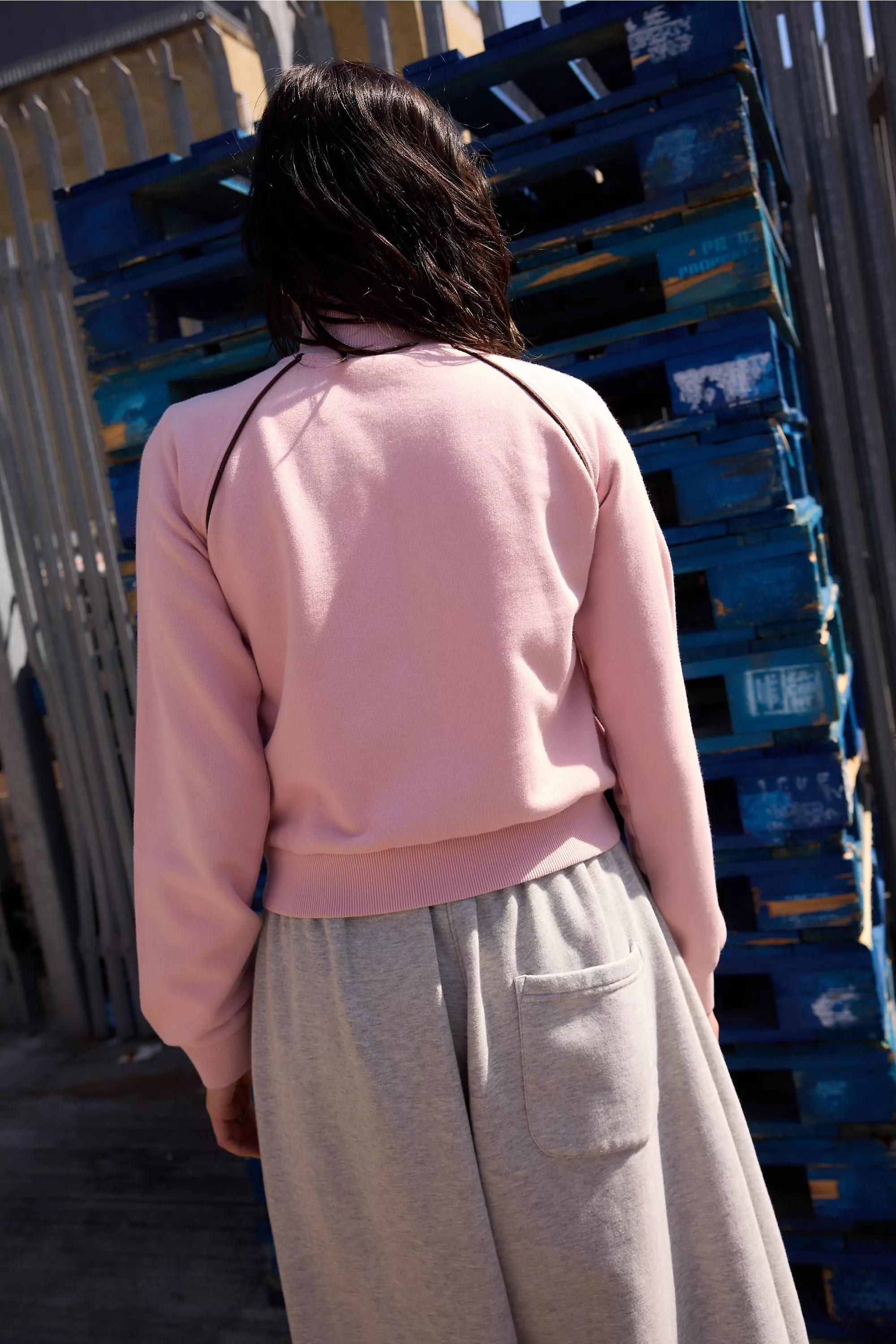 Pink iets frans... Ally Shrunken Track Top, M PNK, large image number 3