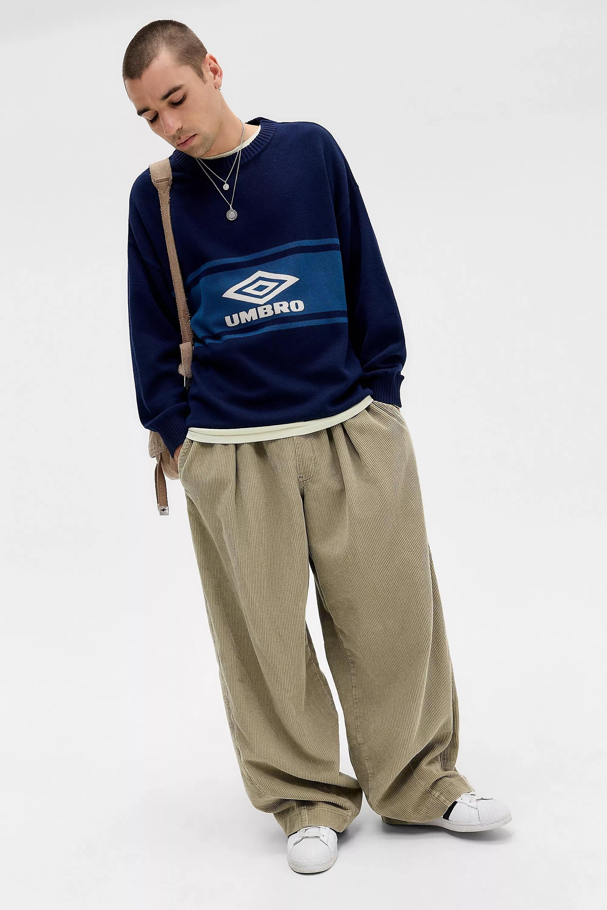 Navy Umbro Uo Logo Knit Jumper, NAVY, large image number 1