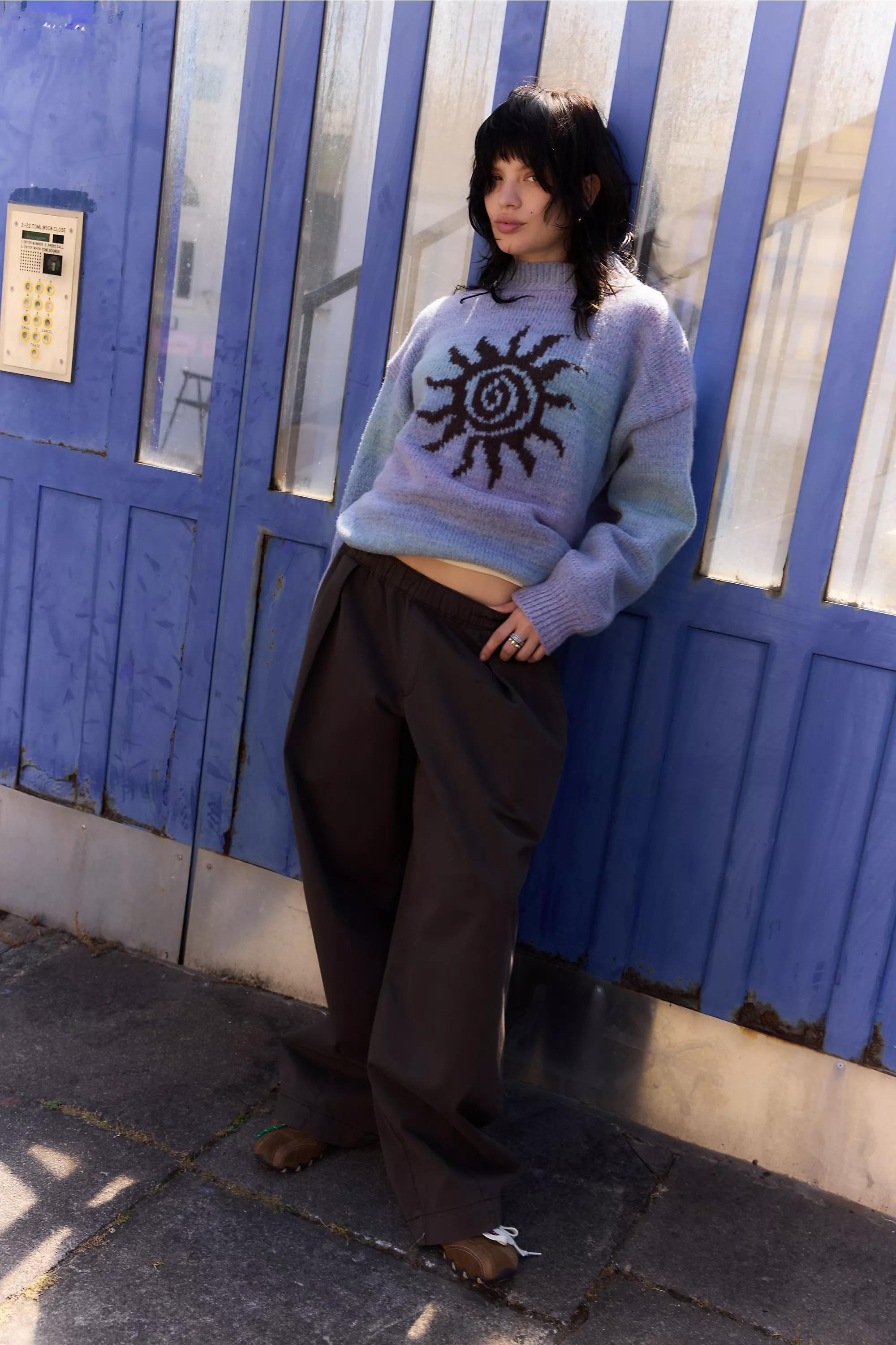 Blue Daisy Street Sun Space Dye Knit Jumper, BLUE, large image number 0