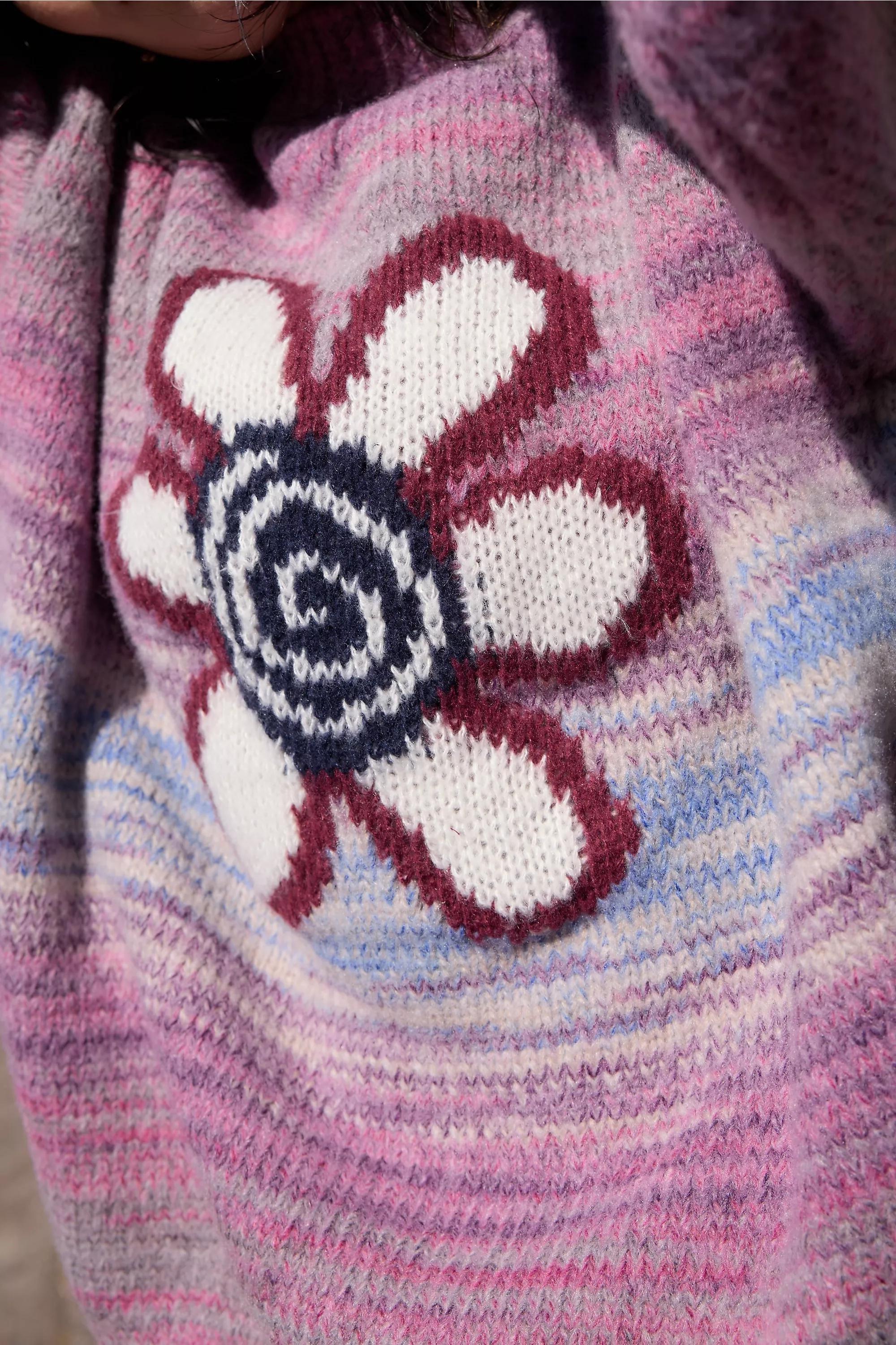 PINK Daisy Street Pink Space Dye Knit Jumper, PINK, large image number 1