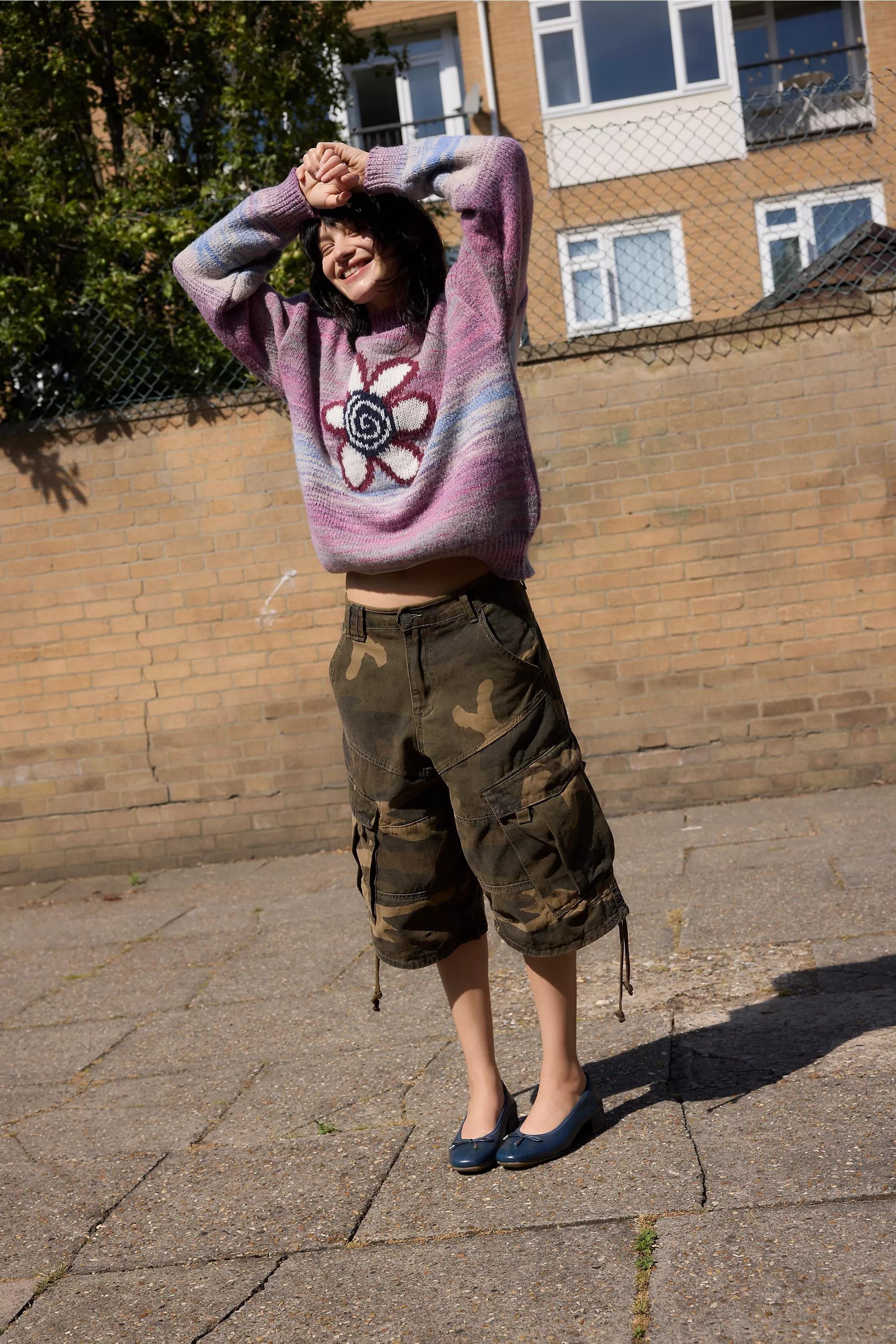 PINK Daisy Street Pink Space Dye Knit Jumper, PINK, large image number 2