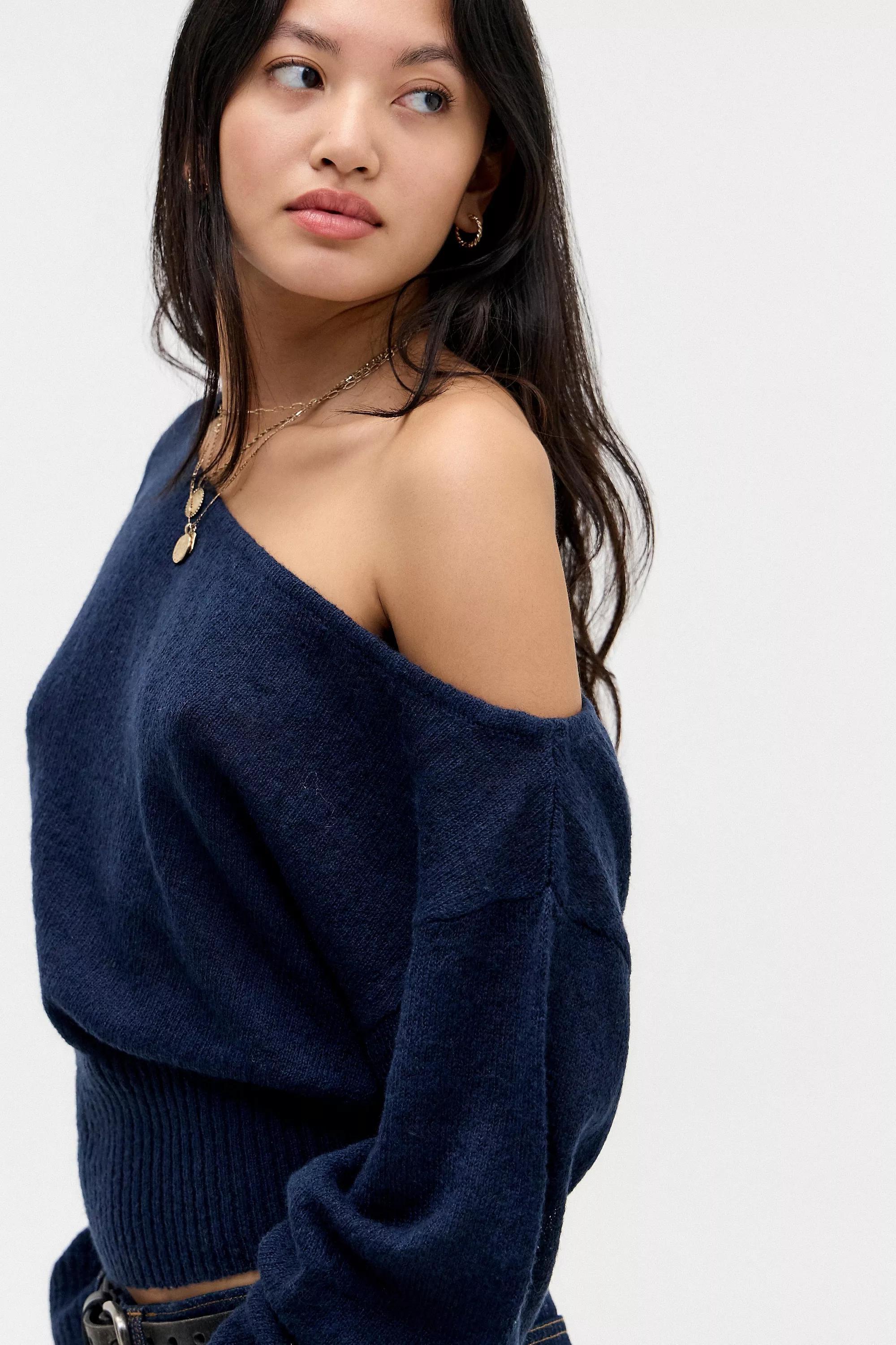 Navy Motel Suina Knit Jumper, NAVY, large image number 1