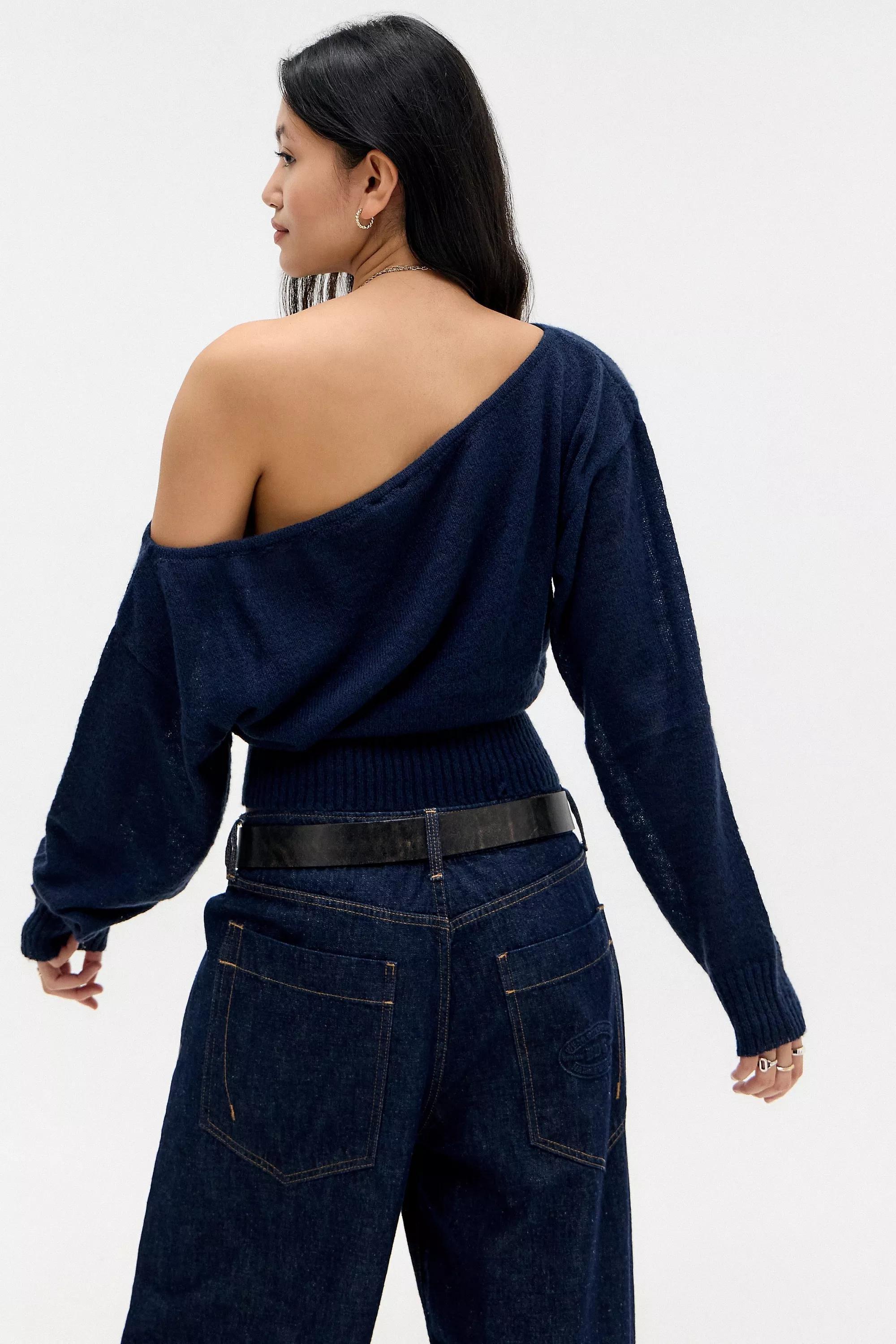 Navy Motel Suina Knit Jumper, NAVY, large image number 3