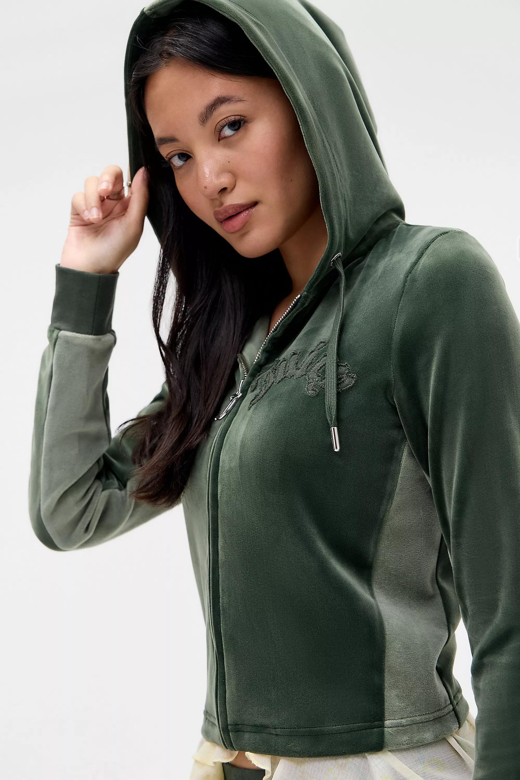 Green Juicy Couture Panel Applique Hoodie, GRN, large image number 0