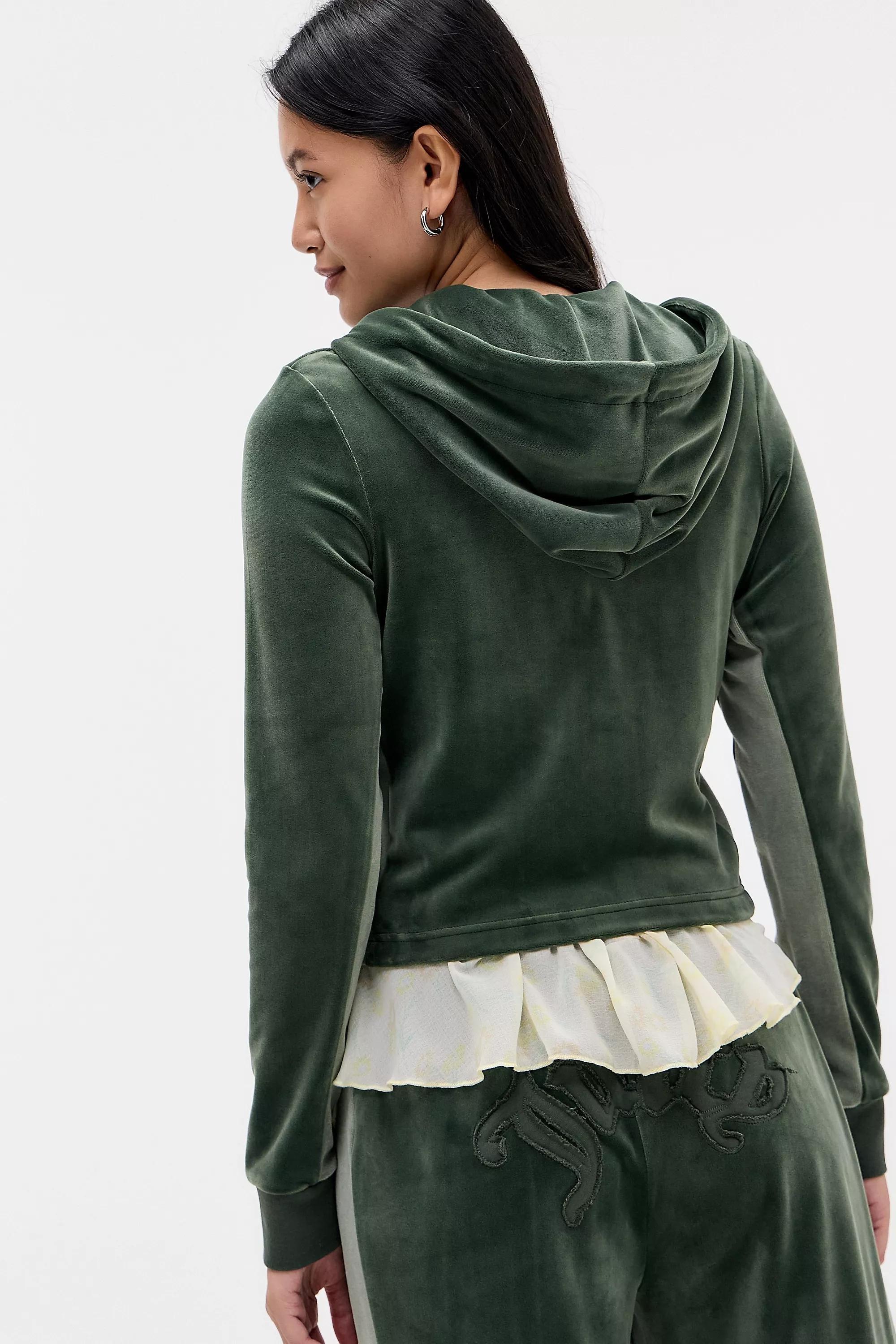 Green Juicy Couture Panel Applique Hoodie, GRN, large image number 3