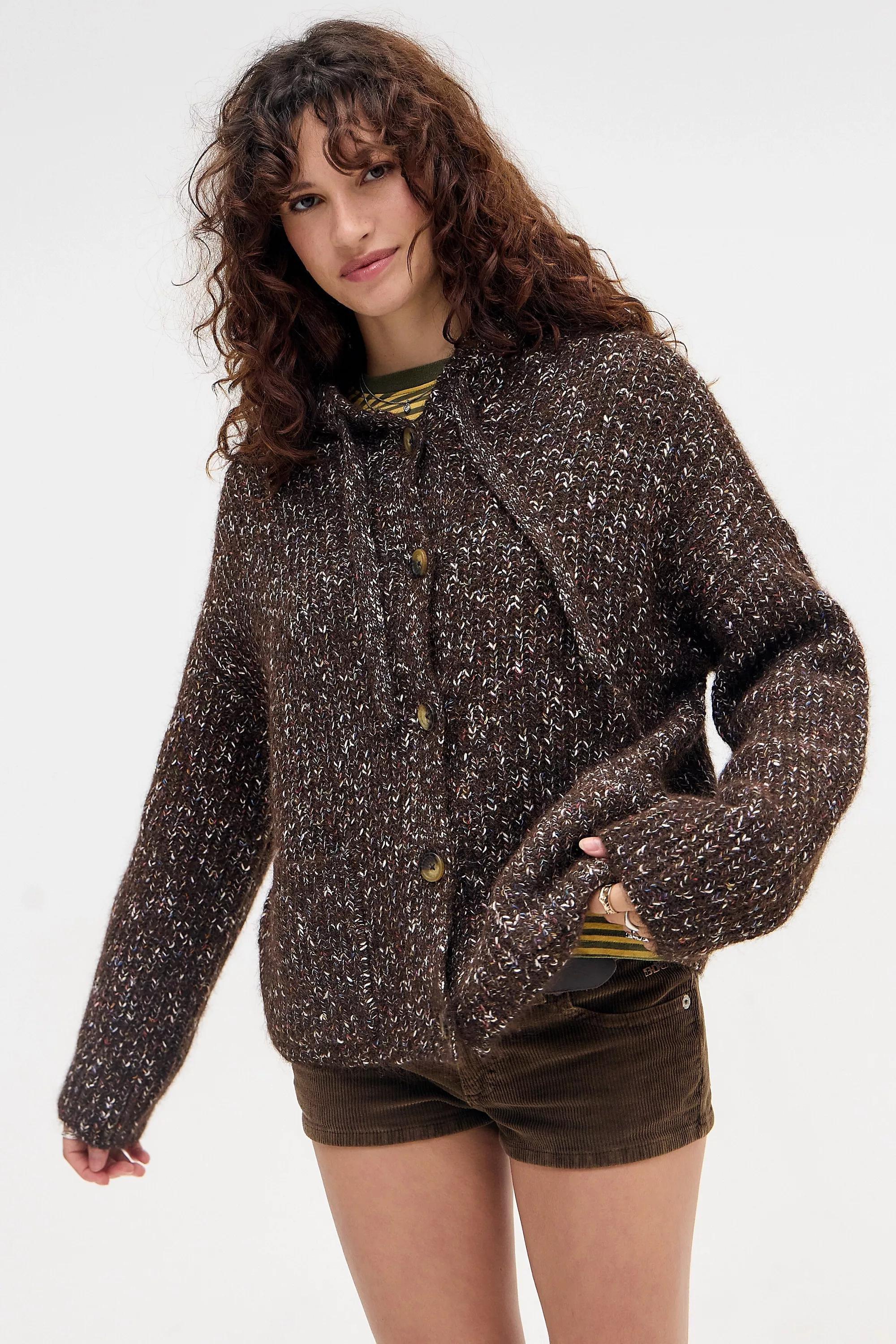 Brown Uo Jude Nep Hoodie, BRN, large image number 1