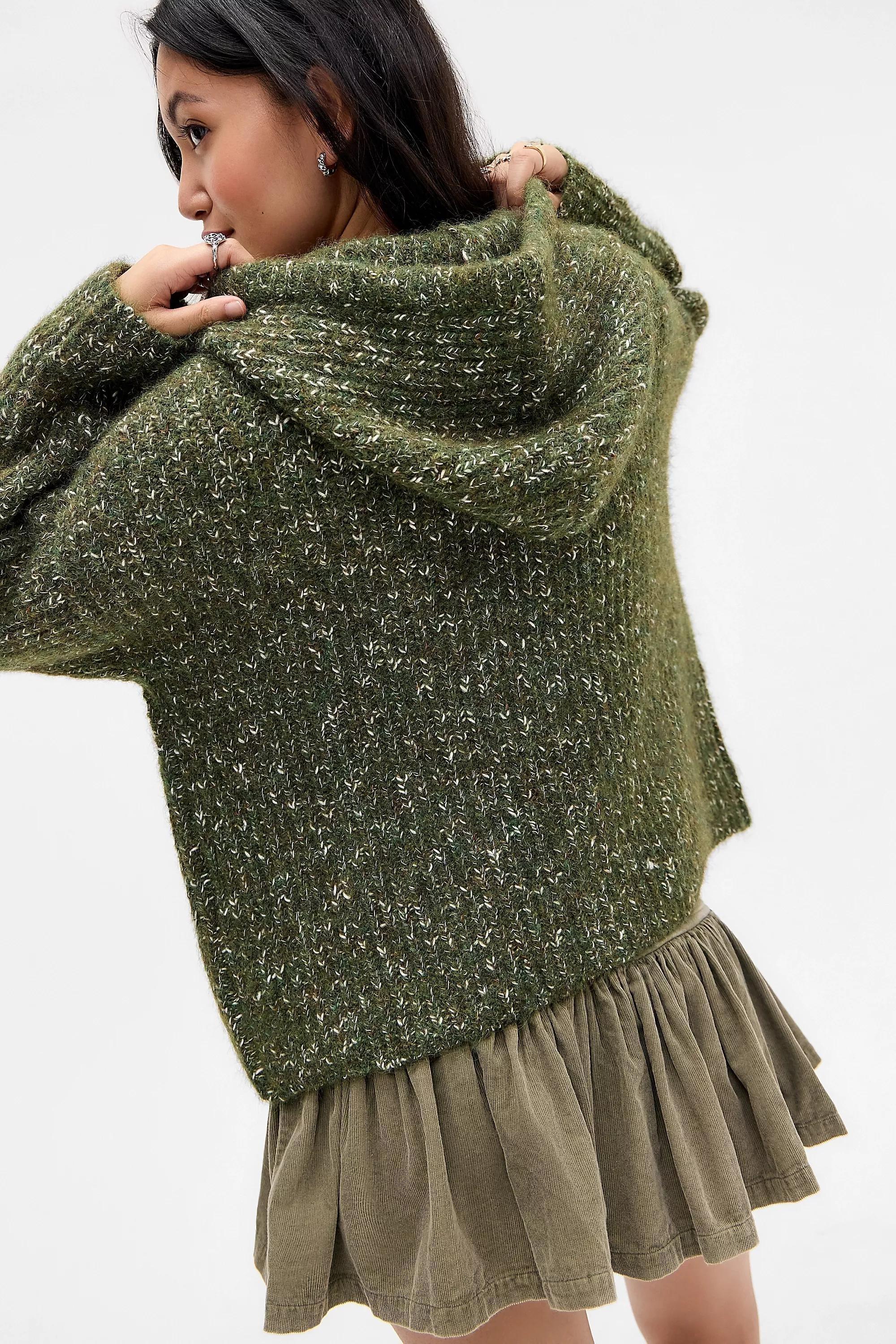 Khaki Uo Jude Nep Hoodie, KHAKI, large image number 4