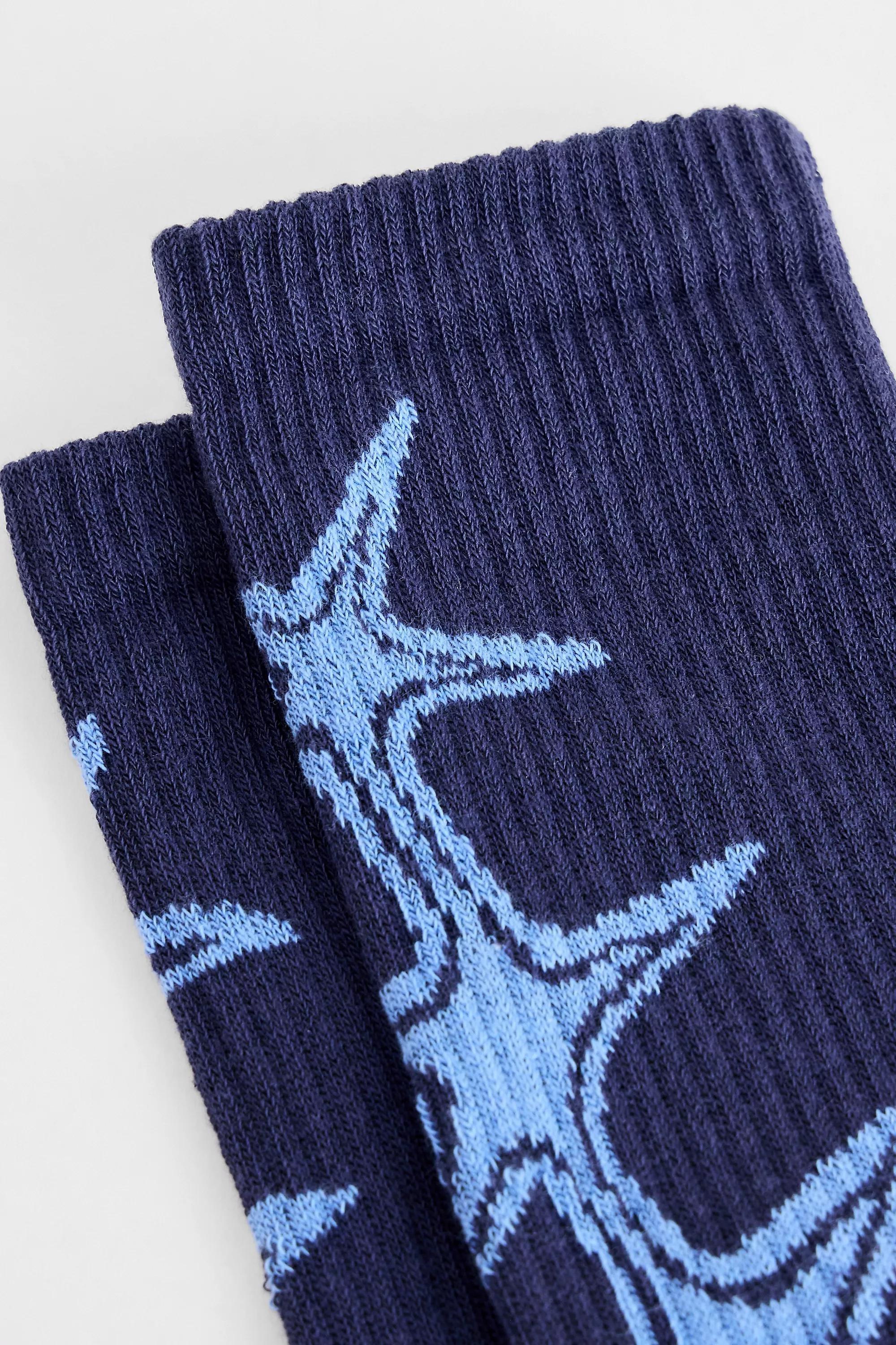 BLUE UO Star Socks, BLUE, large image number 1