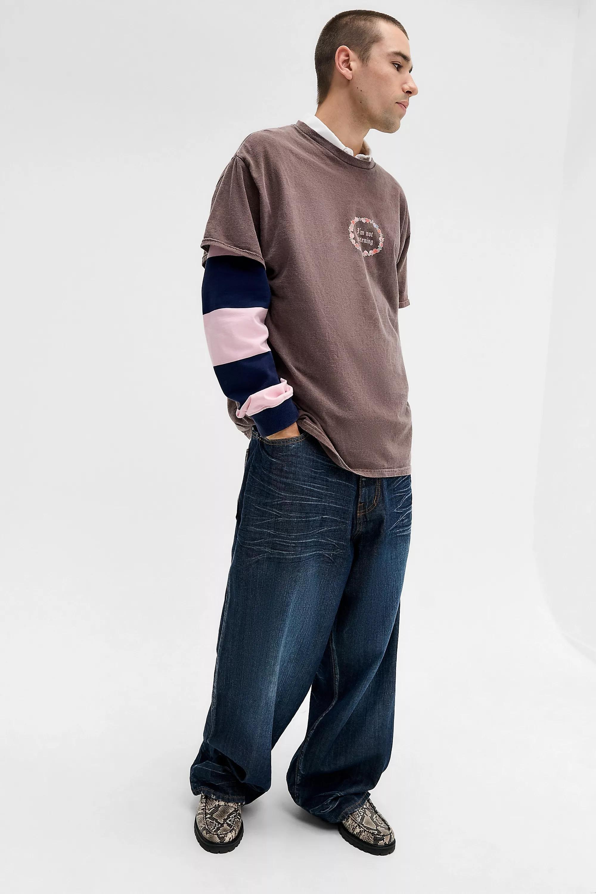 Brown Uo Printed T-Shirt, BRN, medium