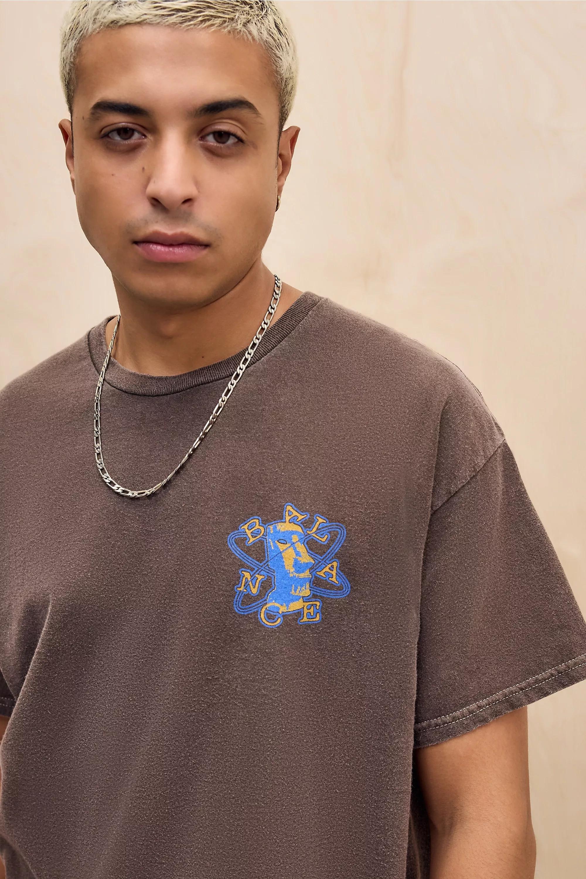 Brown Uo Printed T-Shirt, BRN, large image number 1