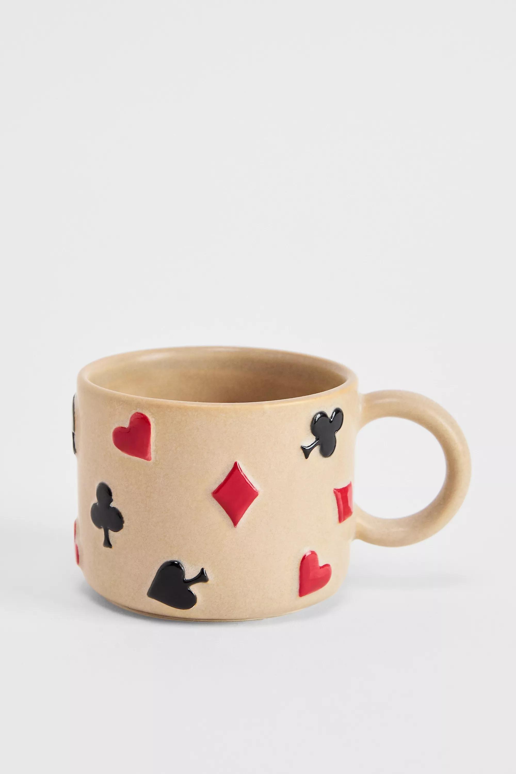 Beige Card Suits Mini Mug, ASSORT, medium