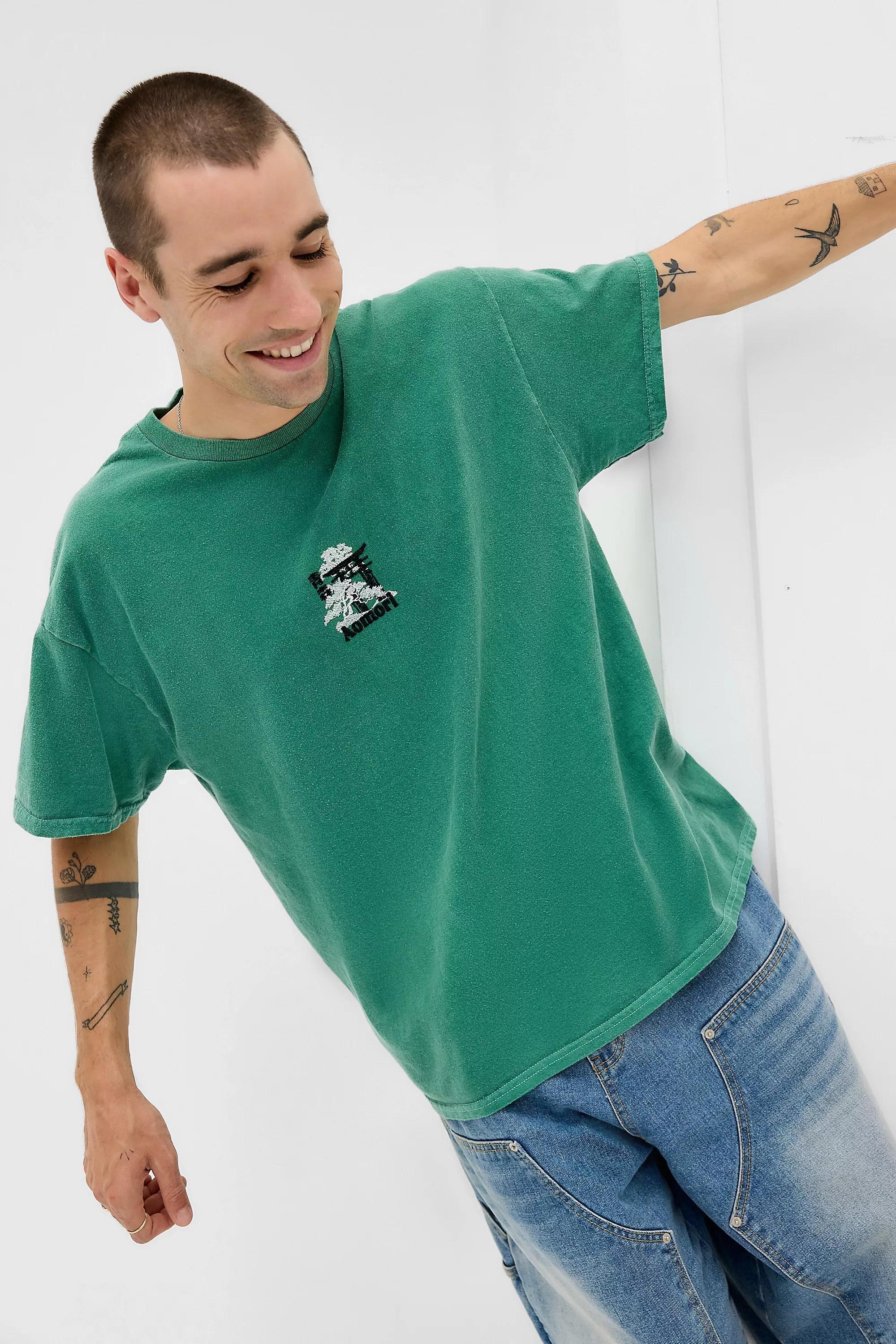 Green Uo Printed T-Shirt, , large image number 1