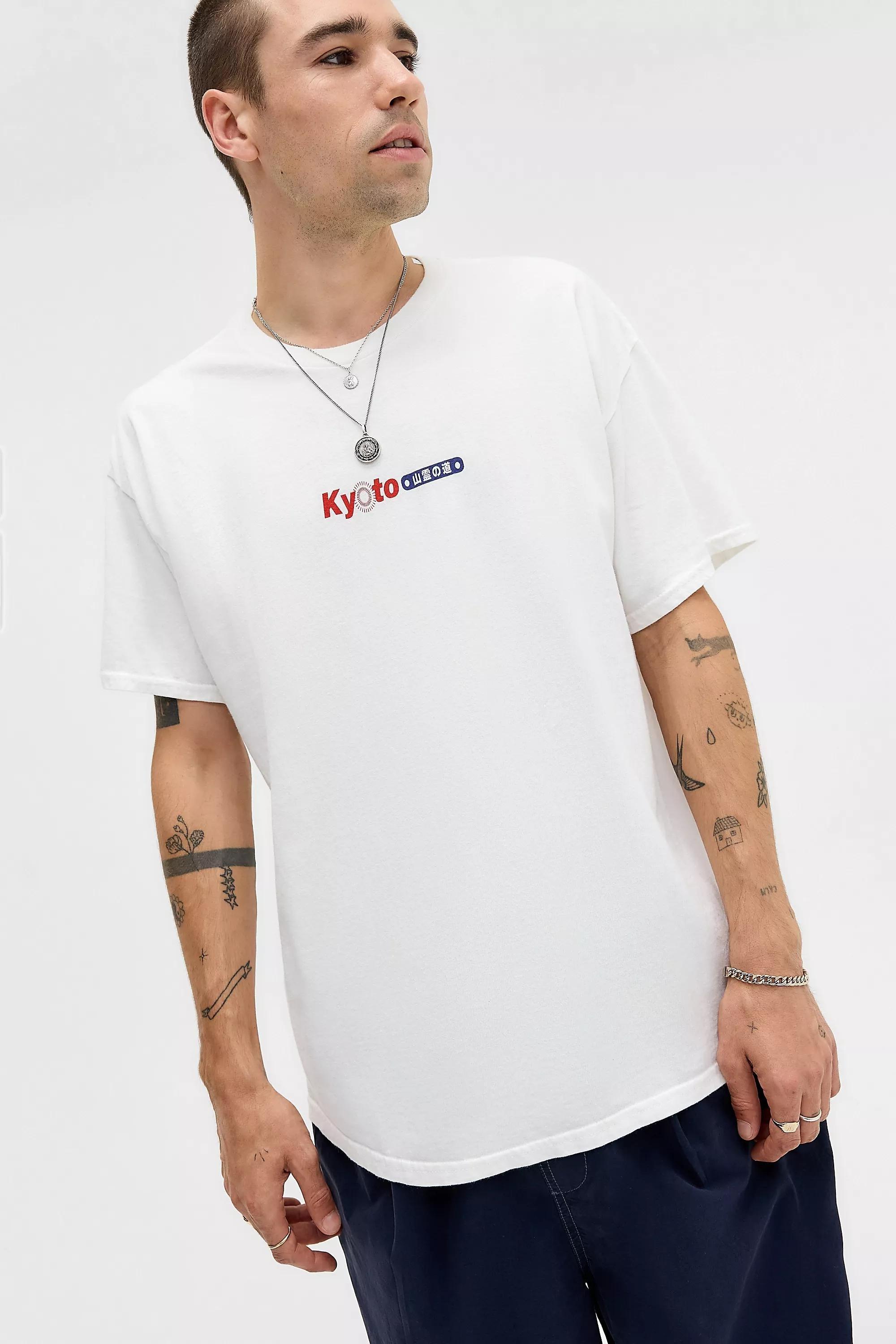 White Uo Printed Short Sleeve T-Shirt, , large image number 2