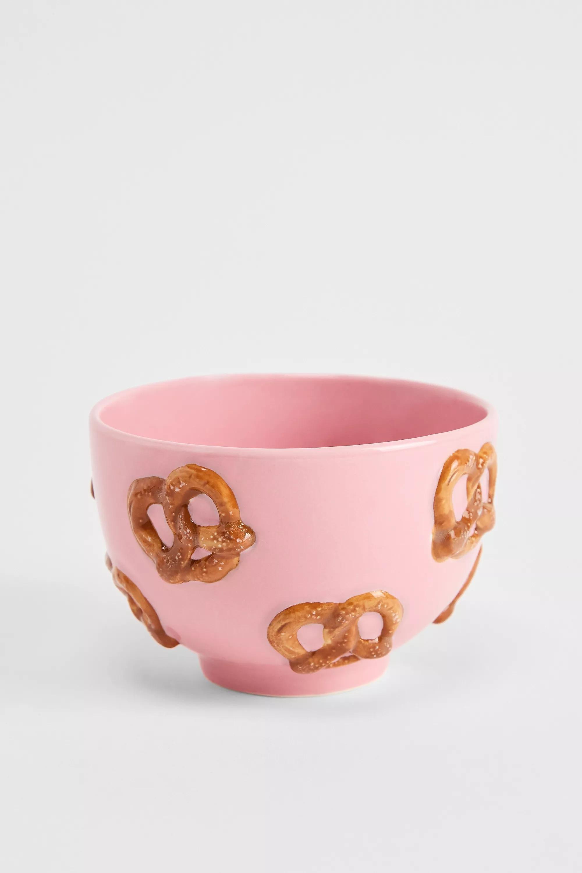 Pink Pretzel Bowl, PINK, large image number 0