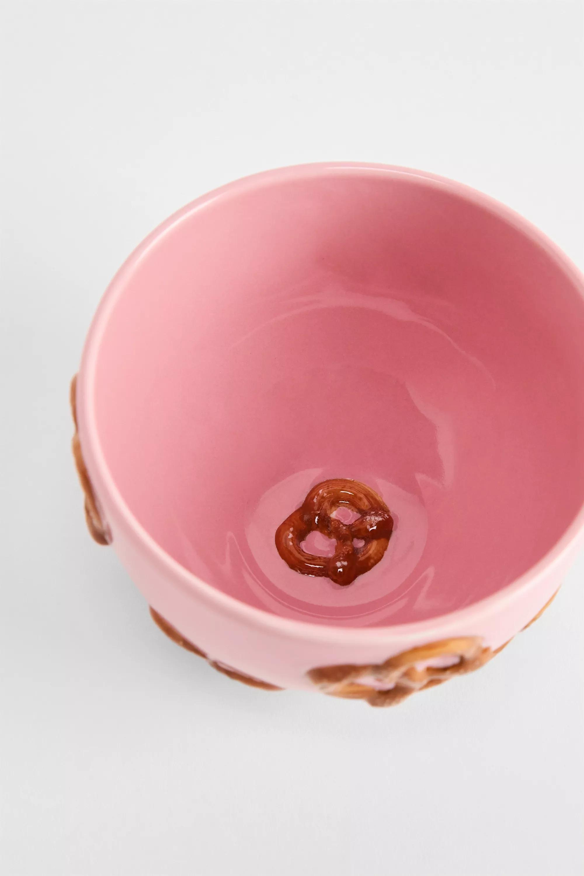 Pink Pretzel Bowl, PINK, medium