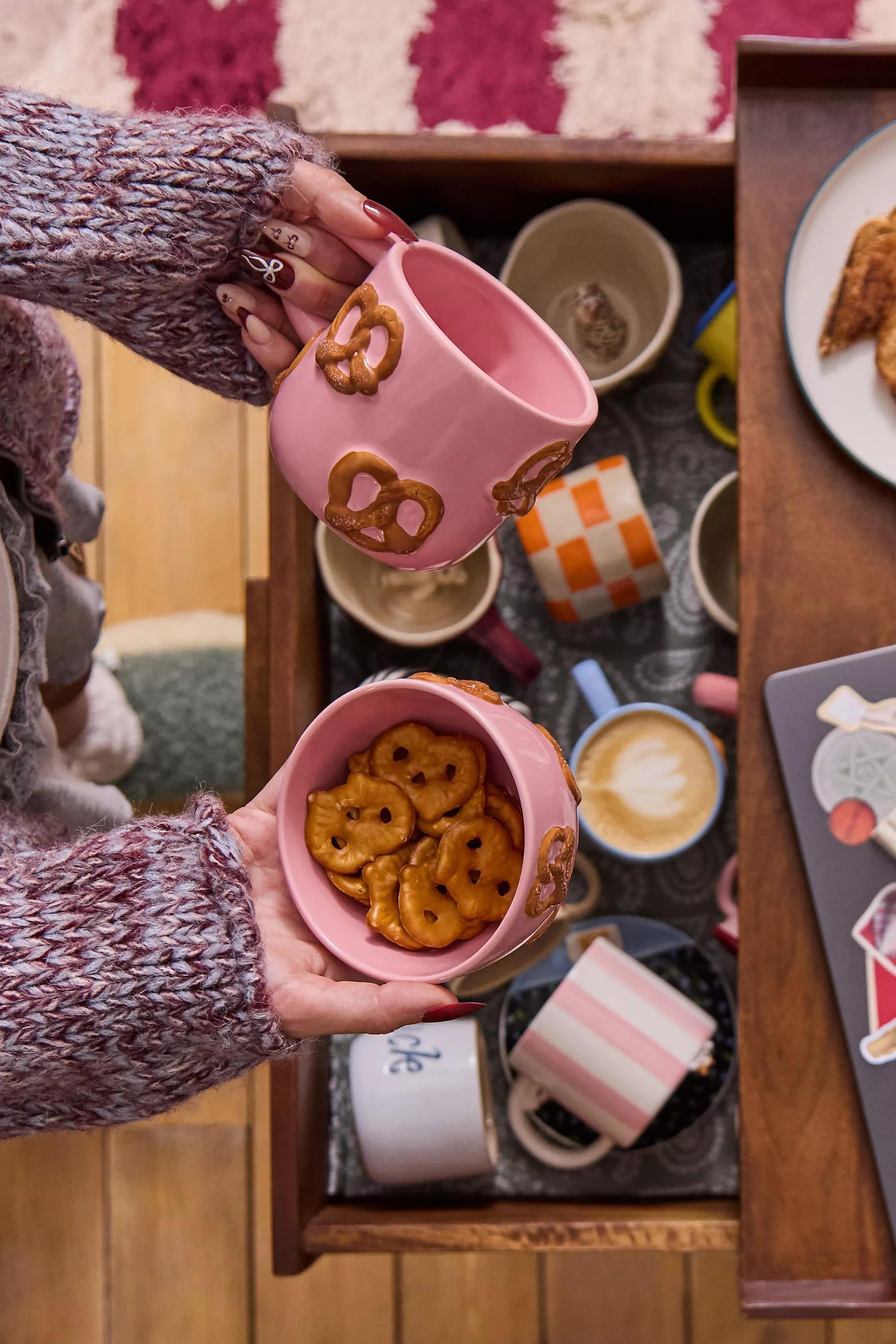 Pink Pretzel Bowl, PINK, medium