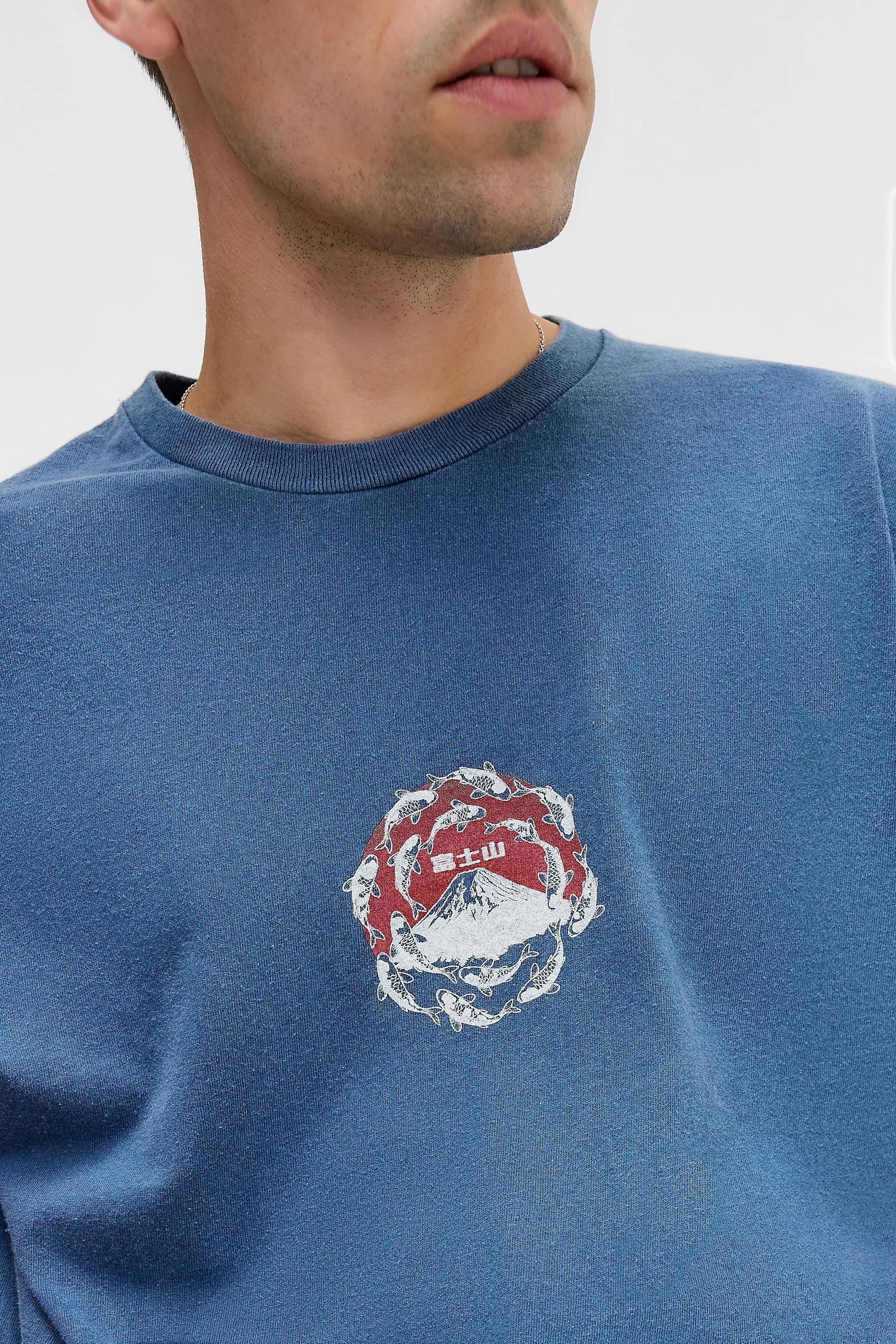 Navy Uo Printed T-Shirt, NAVY, large image number 3