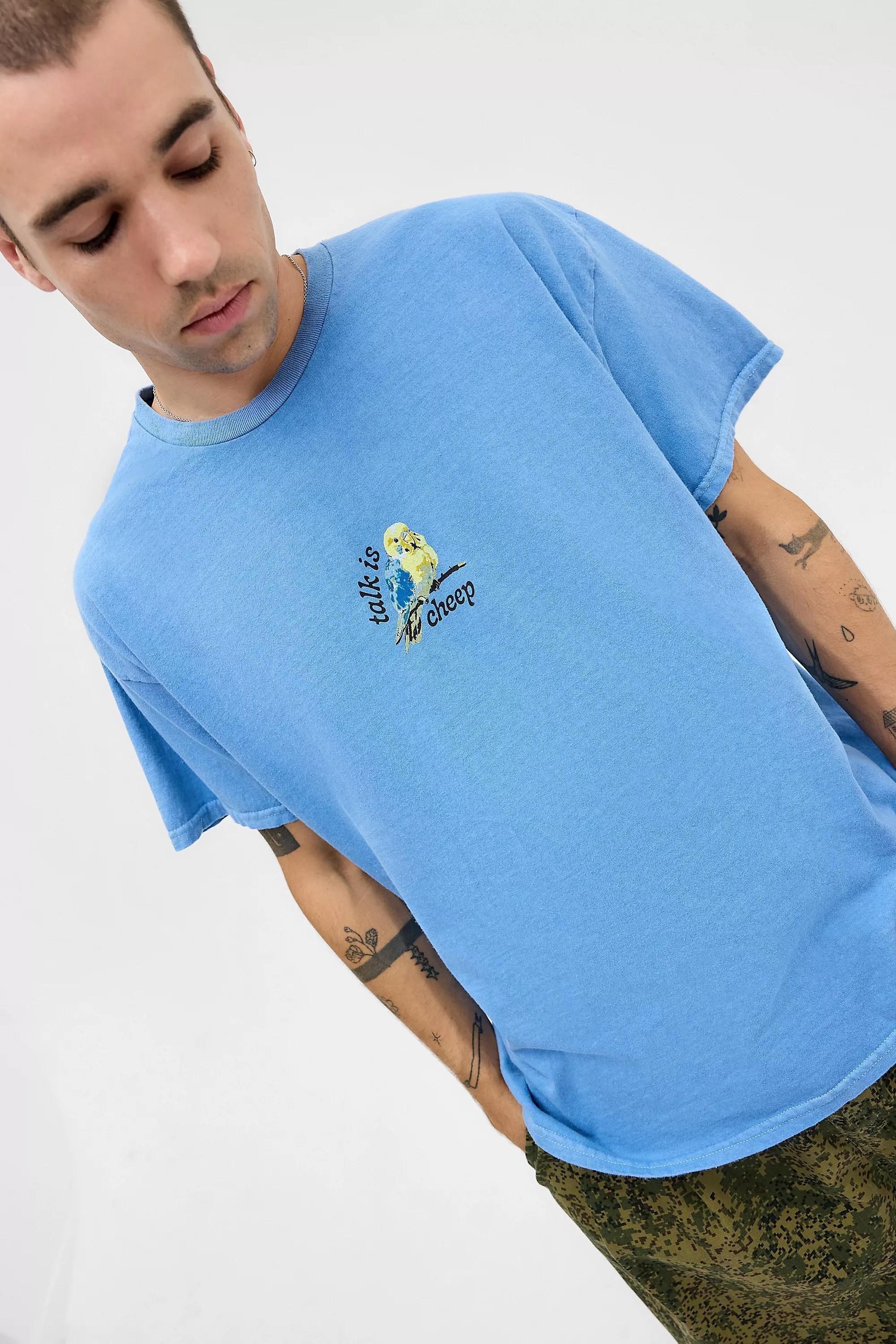 Blue Uo Printed T-Shirt, BLUE, large image number 0