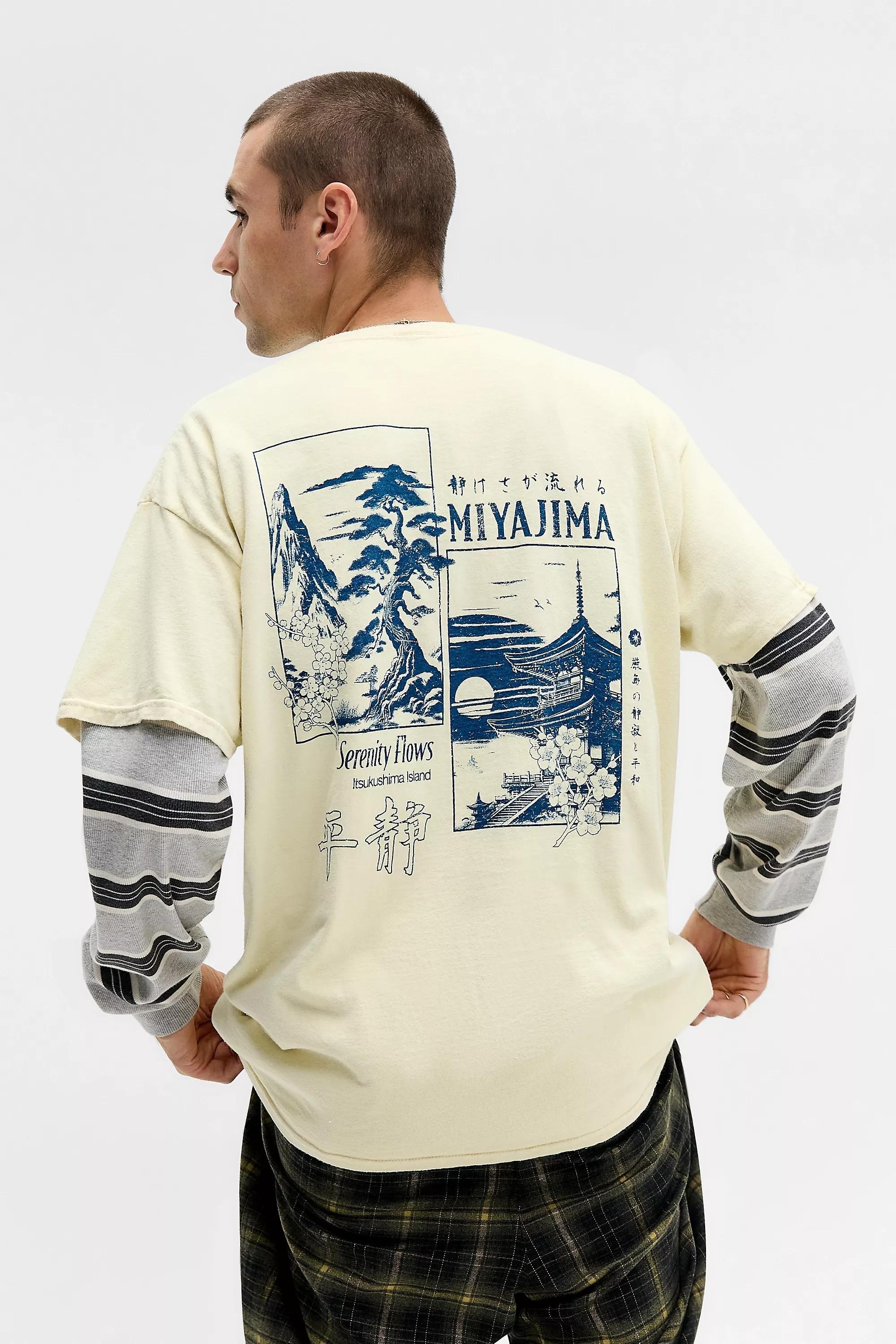 Yellow Uo Miyajima T-Shirt, YEL, large image number 0