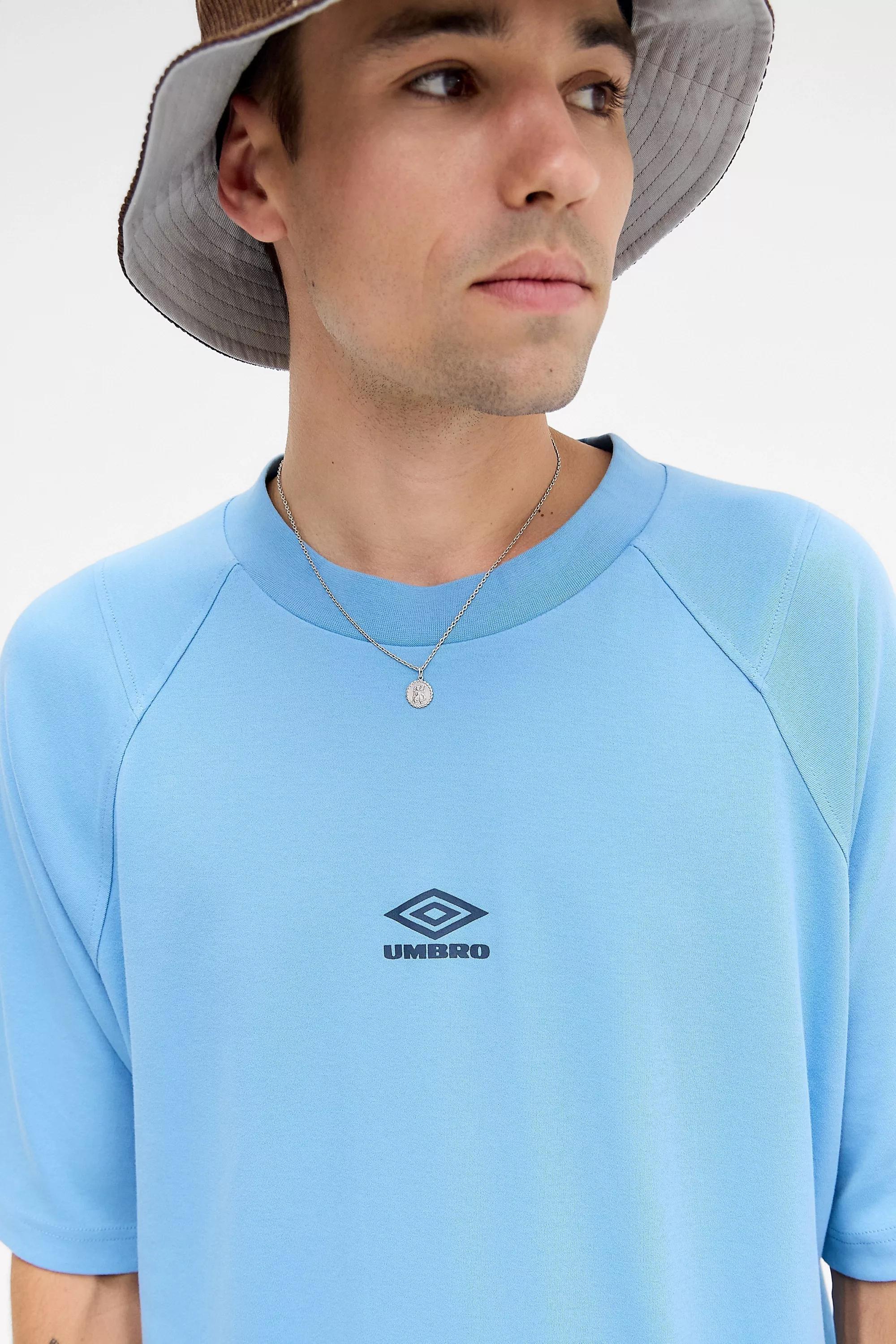 Blue Umbro Vista Washed T-Shirt, BLUE, medium