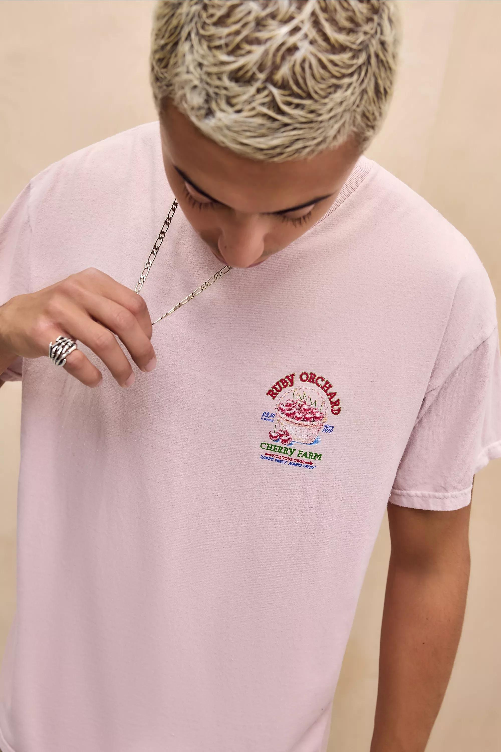 Pink Uo Printed T-Shirt, PINK, medium