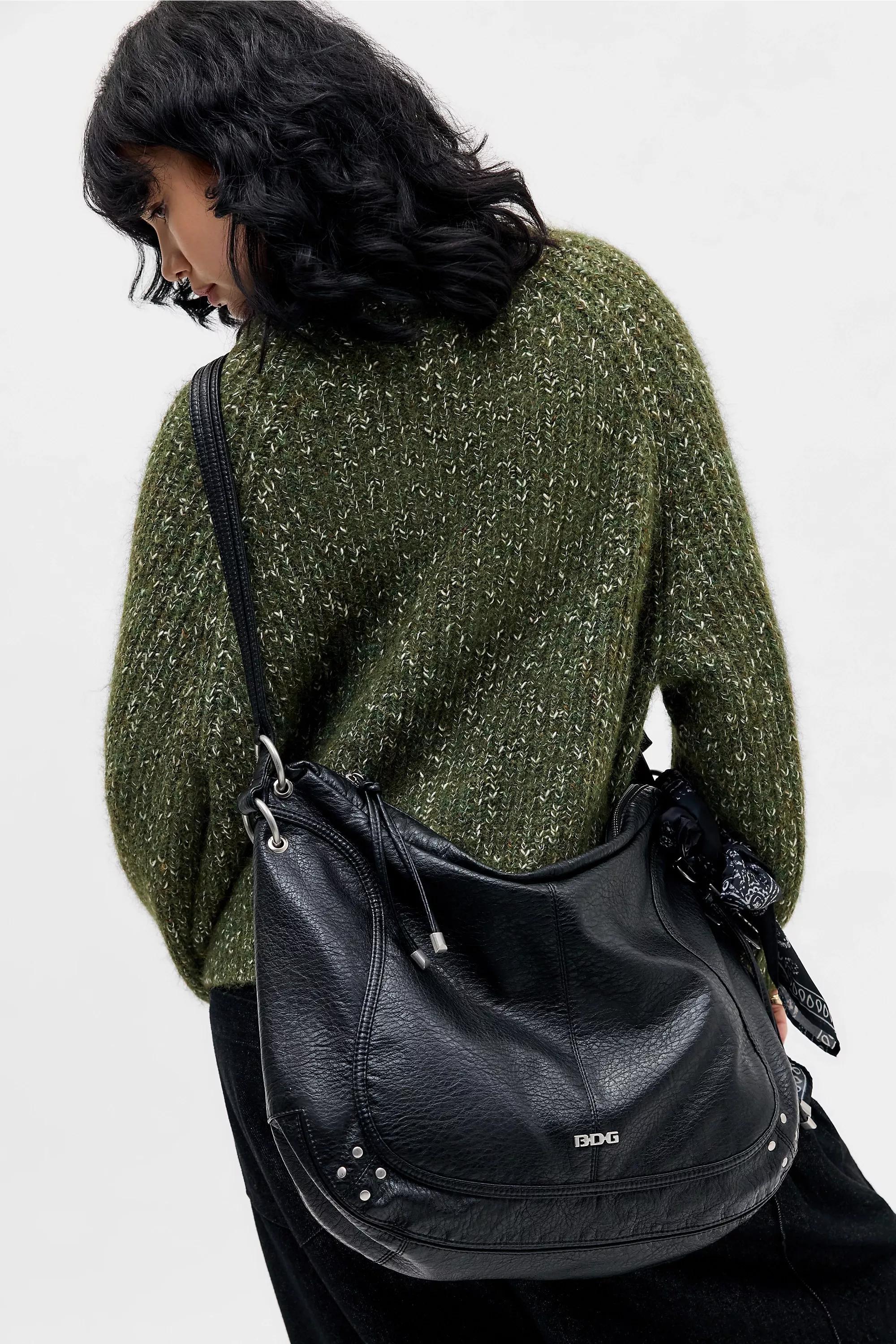 BLACK BDG Lili Faux Leather Sling Bag, BLK, medium