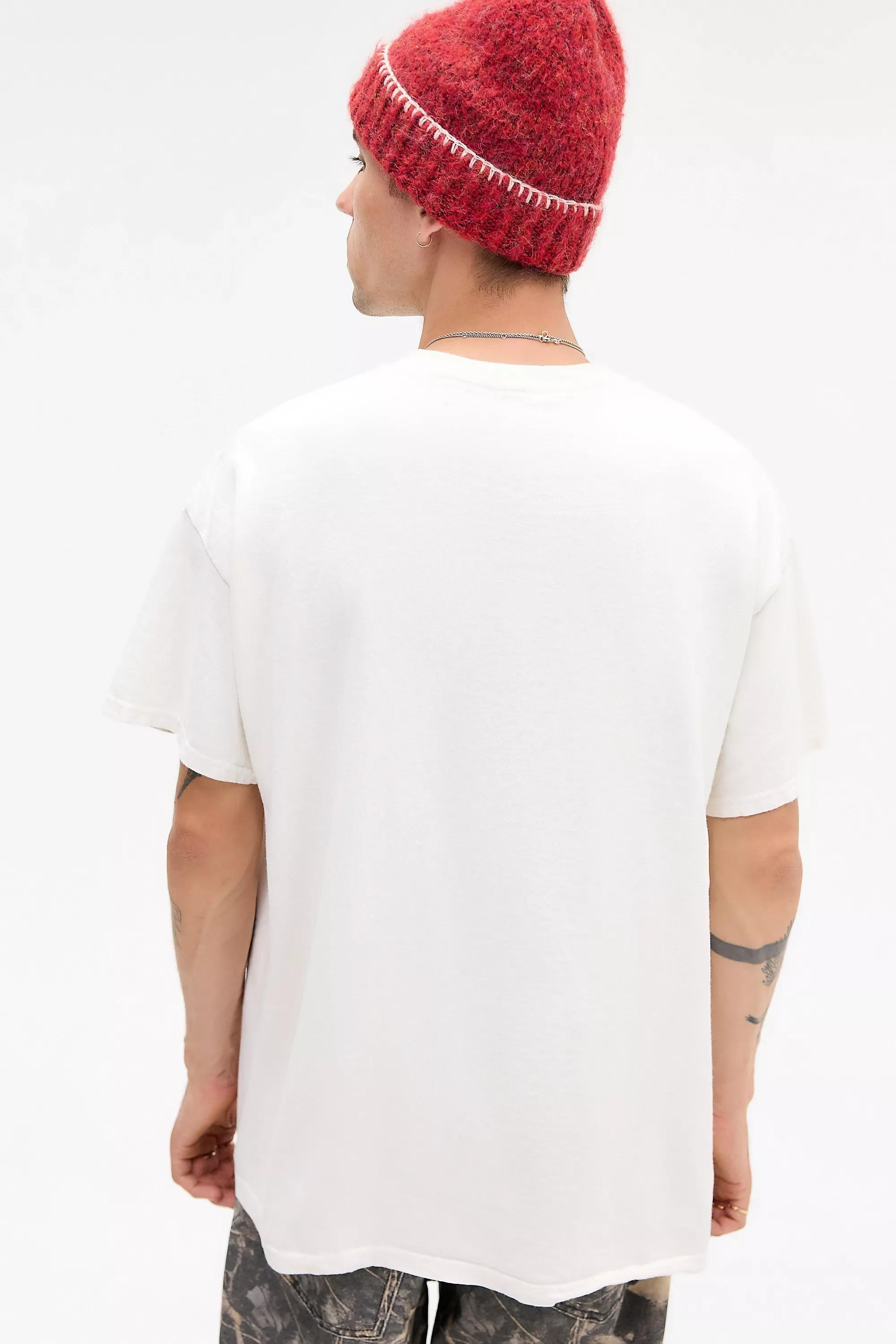 UO Ecru Car Embroidered T-Shirt, CREME, large image number 3