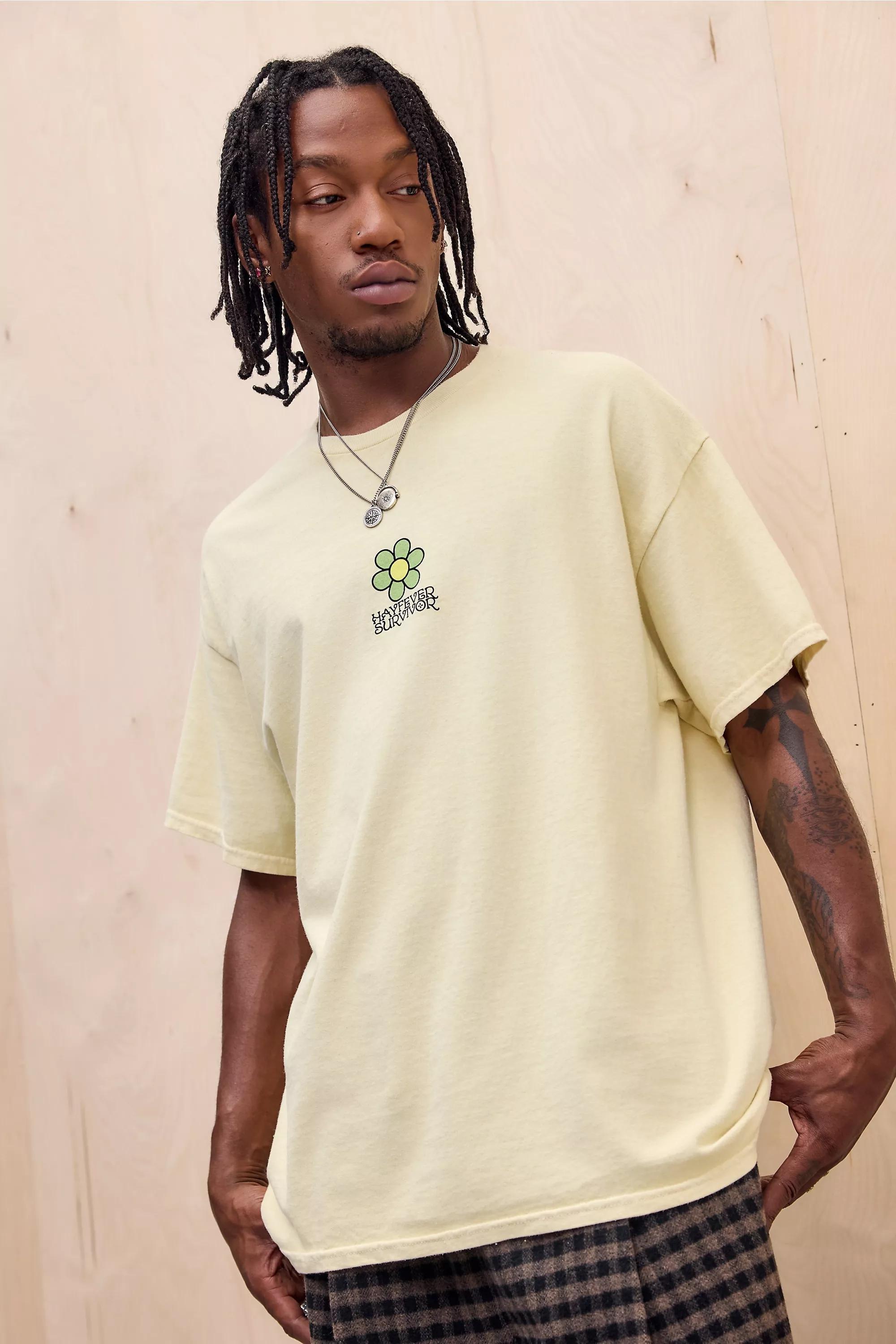 Yellow Uo Printed T-Shirt, YEL, large image number 2