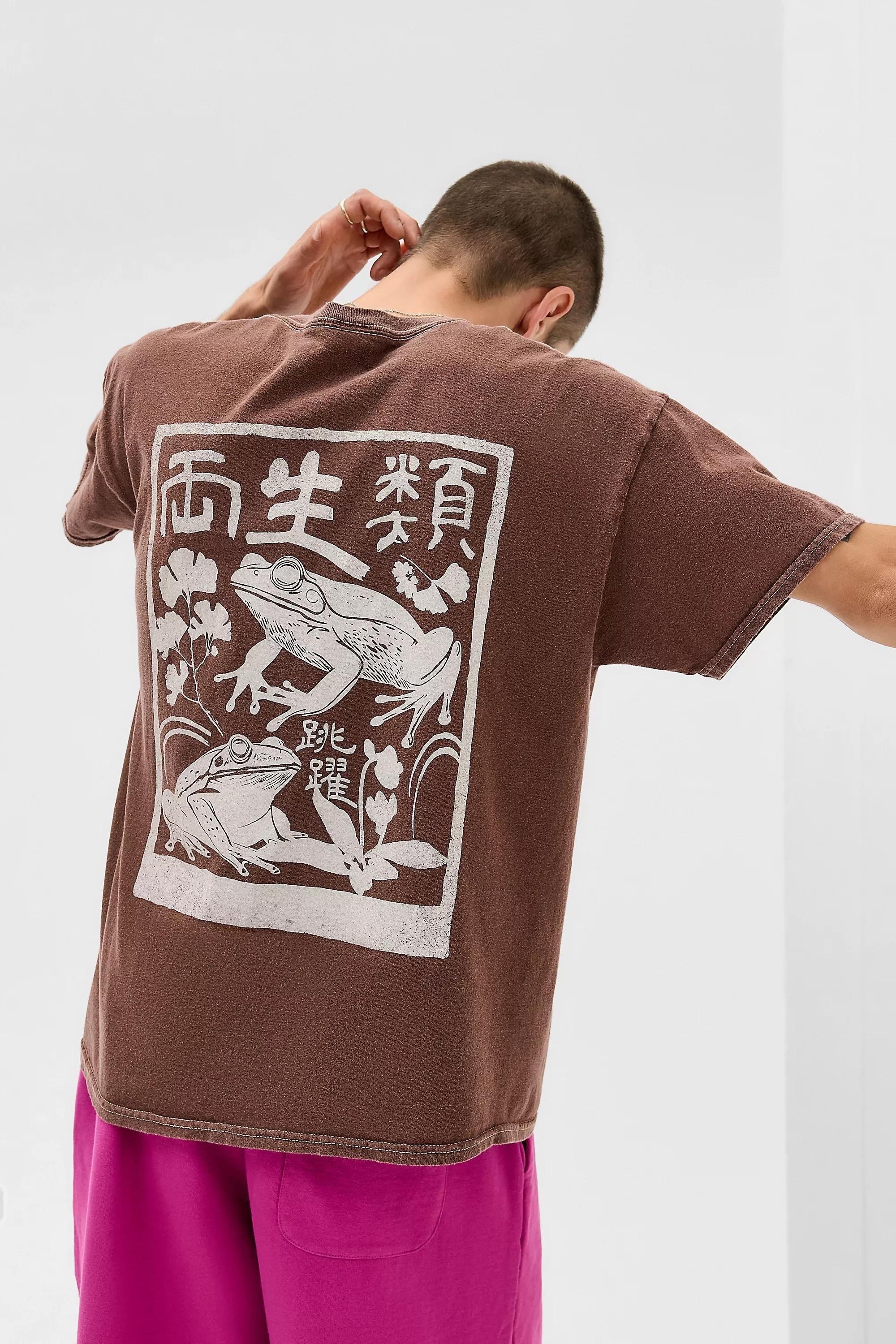 Brown Uo Printed T-Shirt, BRN, large image number 0