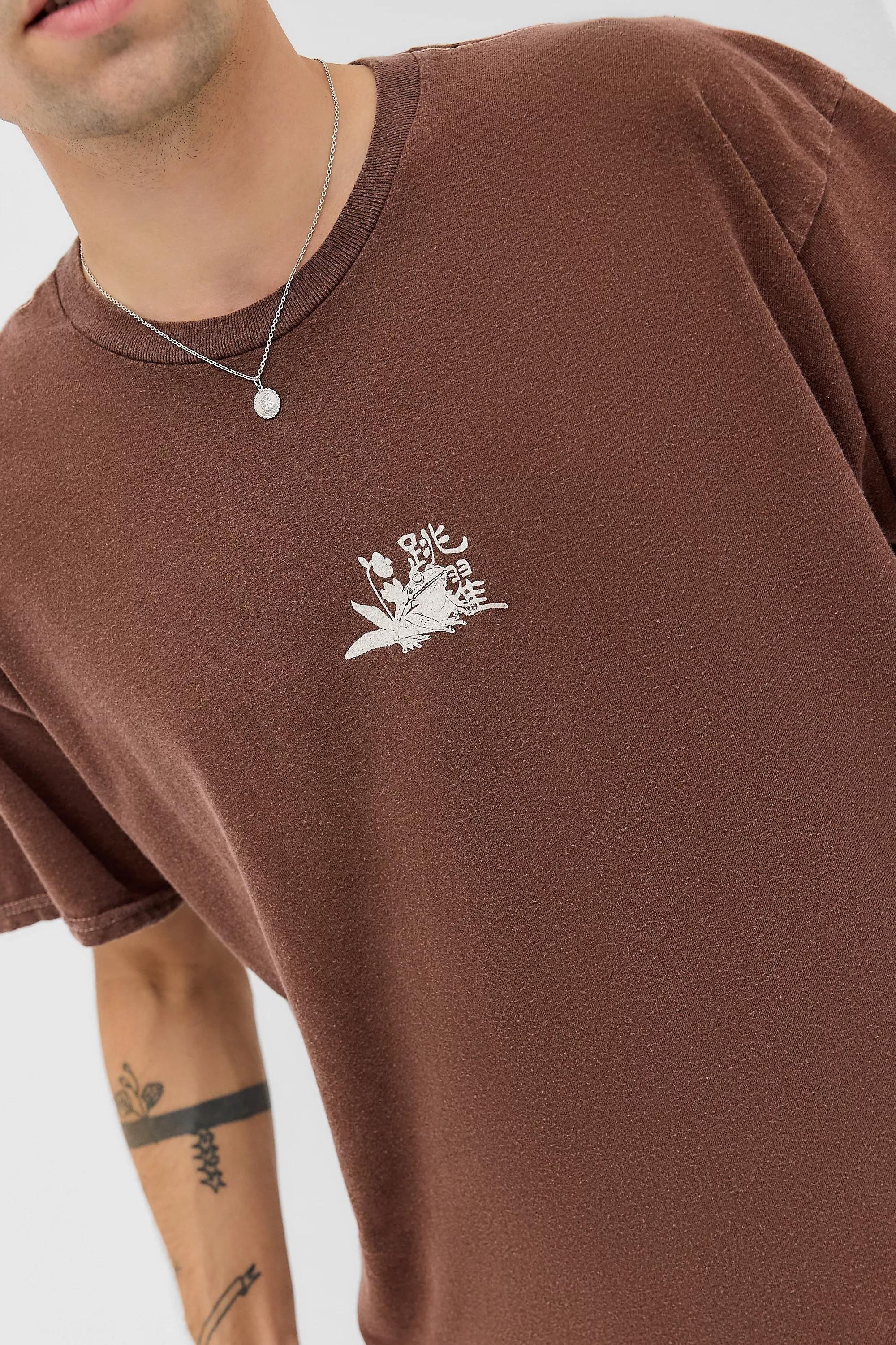 Brown Uo Printed T-Shirt, BRN, large image number 3