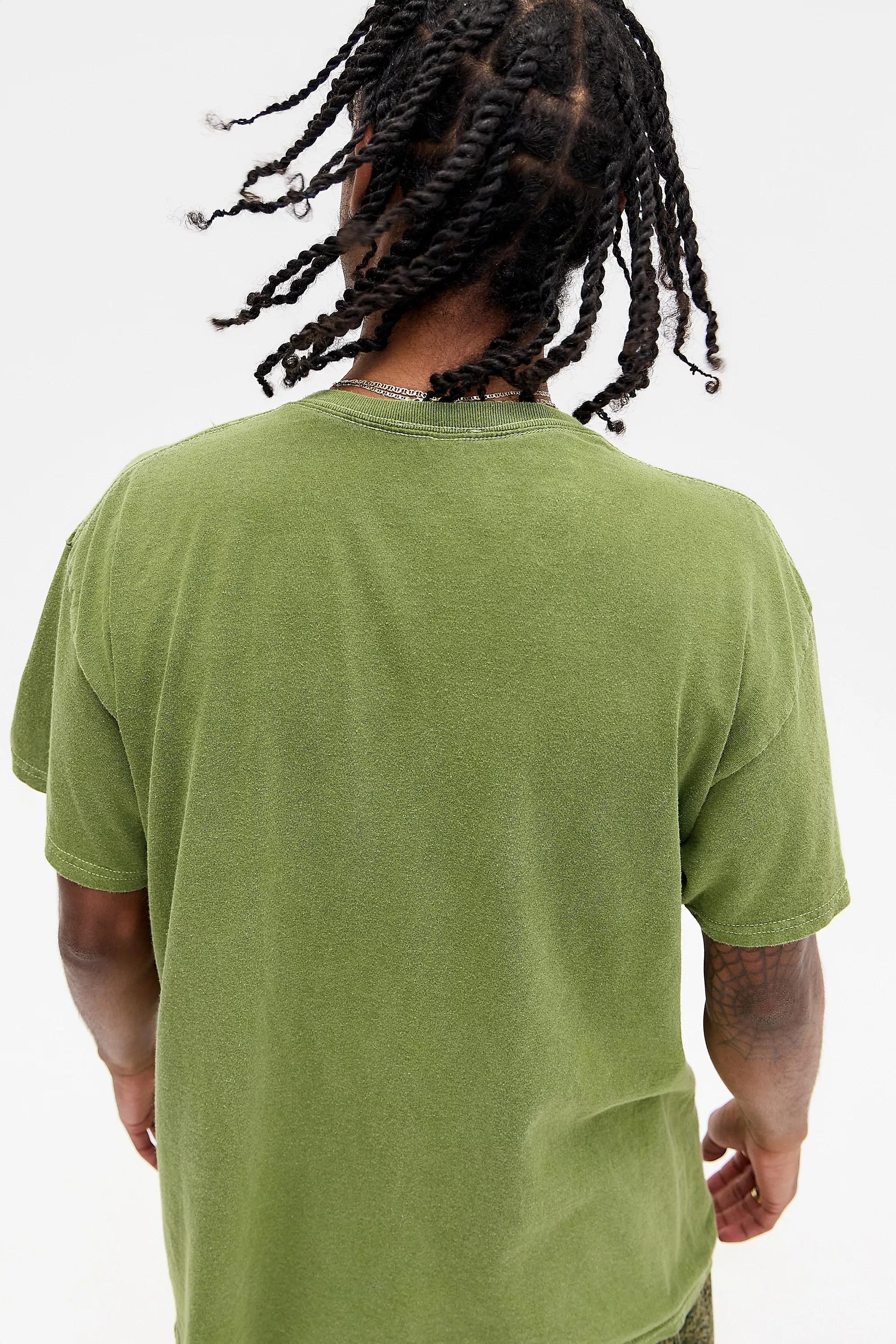 Green Uo Printed Motif T-Shirt, GRN, large image number 3